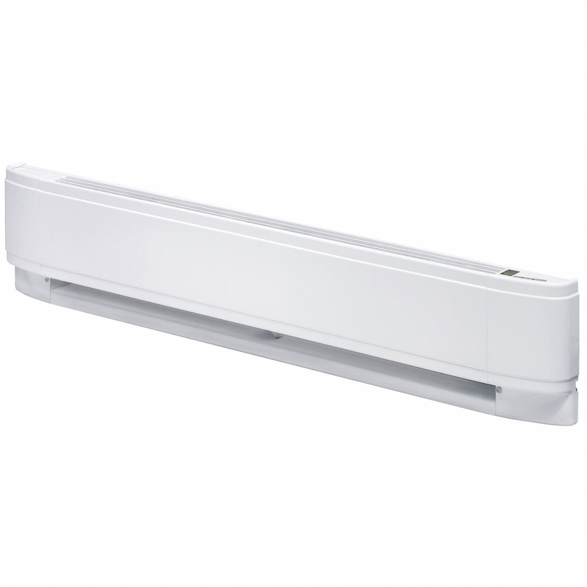 CADET Baseboard Heater: Commercial Grade, 1250/938 W, Thermostat Included, White, 208/240V AC (MPN EQ3512W31). Key specifications — Thermostat Included: Thermostat Included; Duty Rating: Commercial Grade; Housing Style: Conventional; Wattage Output: 1250/938 W; Housing Color: White; Voltage: 208/240V AC; Brand: CADET.