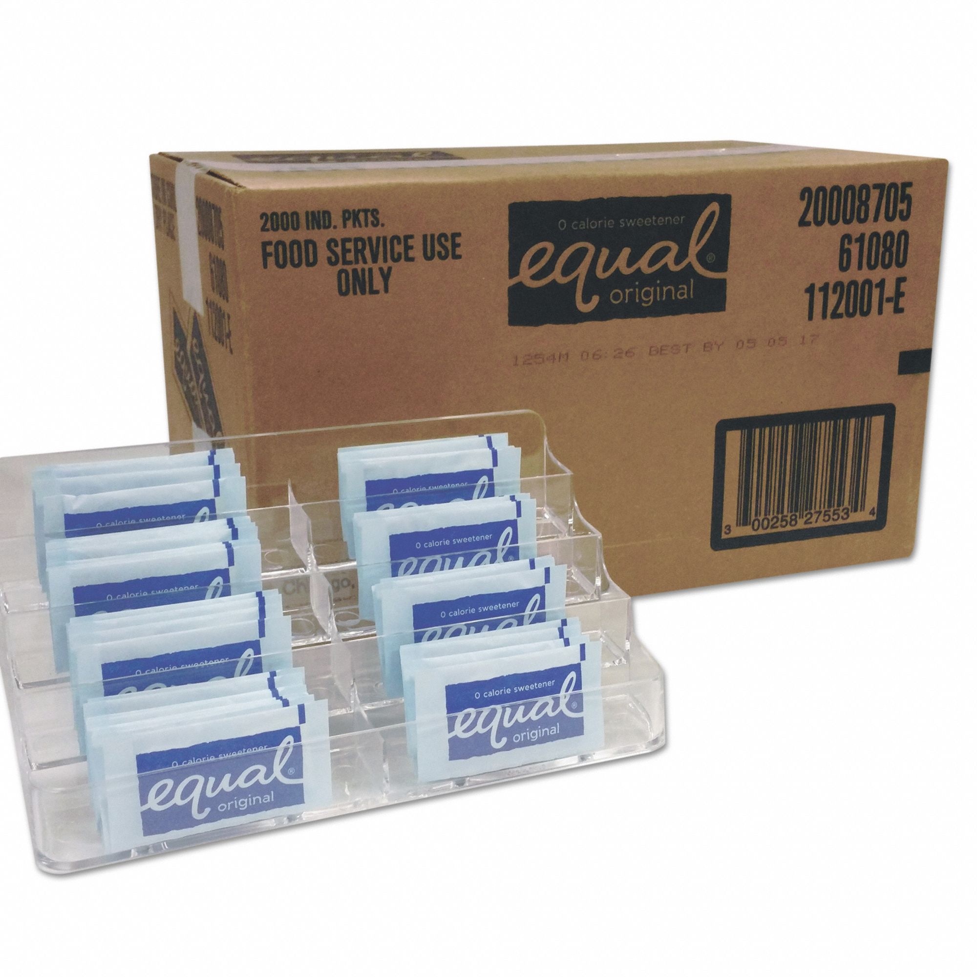 Equal: Aspartame, 0.04 oz Item Size, Packet, 2,000 Pack Count, Pack per Case
