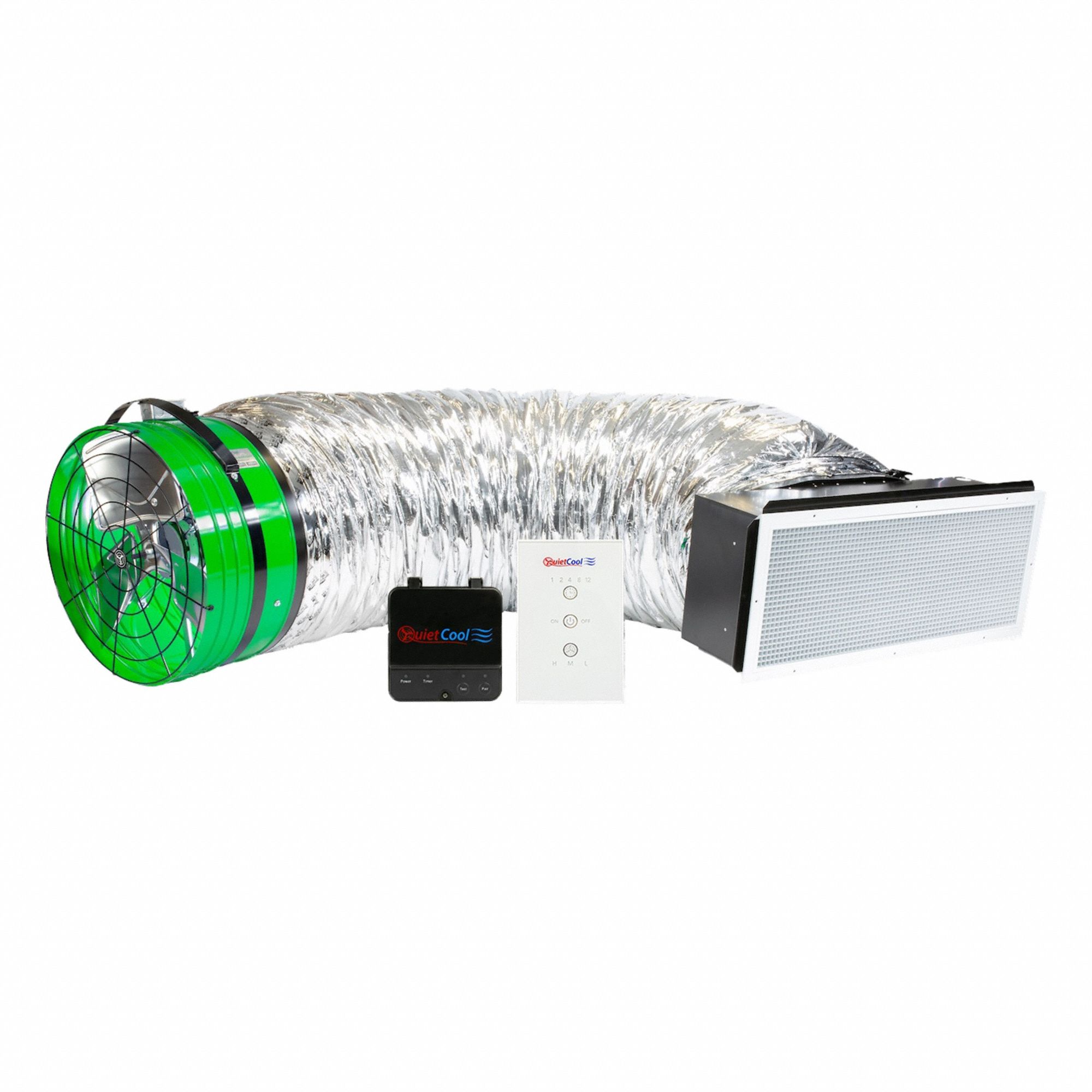 Whole House Fan: Ceiling Mount, 24 in Blade, 6, 878 cfm Max., 3, 439 sq ft Coverage, Low Noise