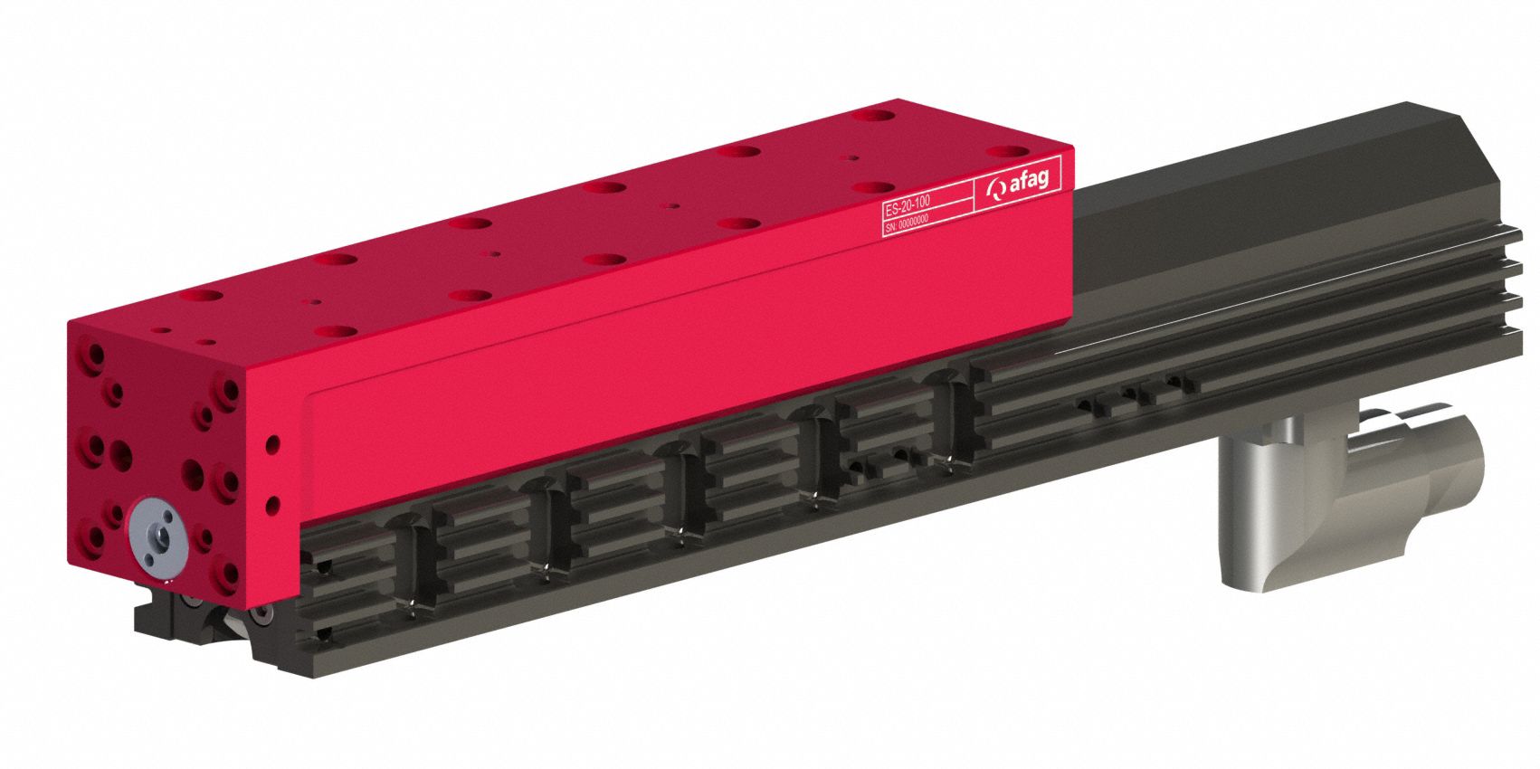 Linear Module: 100 mm Stroke Lg, 72V DC, 137 N Thrust Force @ 100 psi, 0.7 kg Max Payload