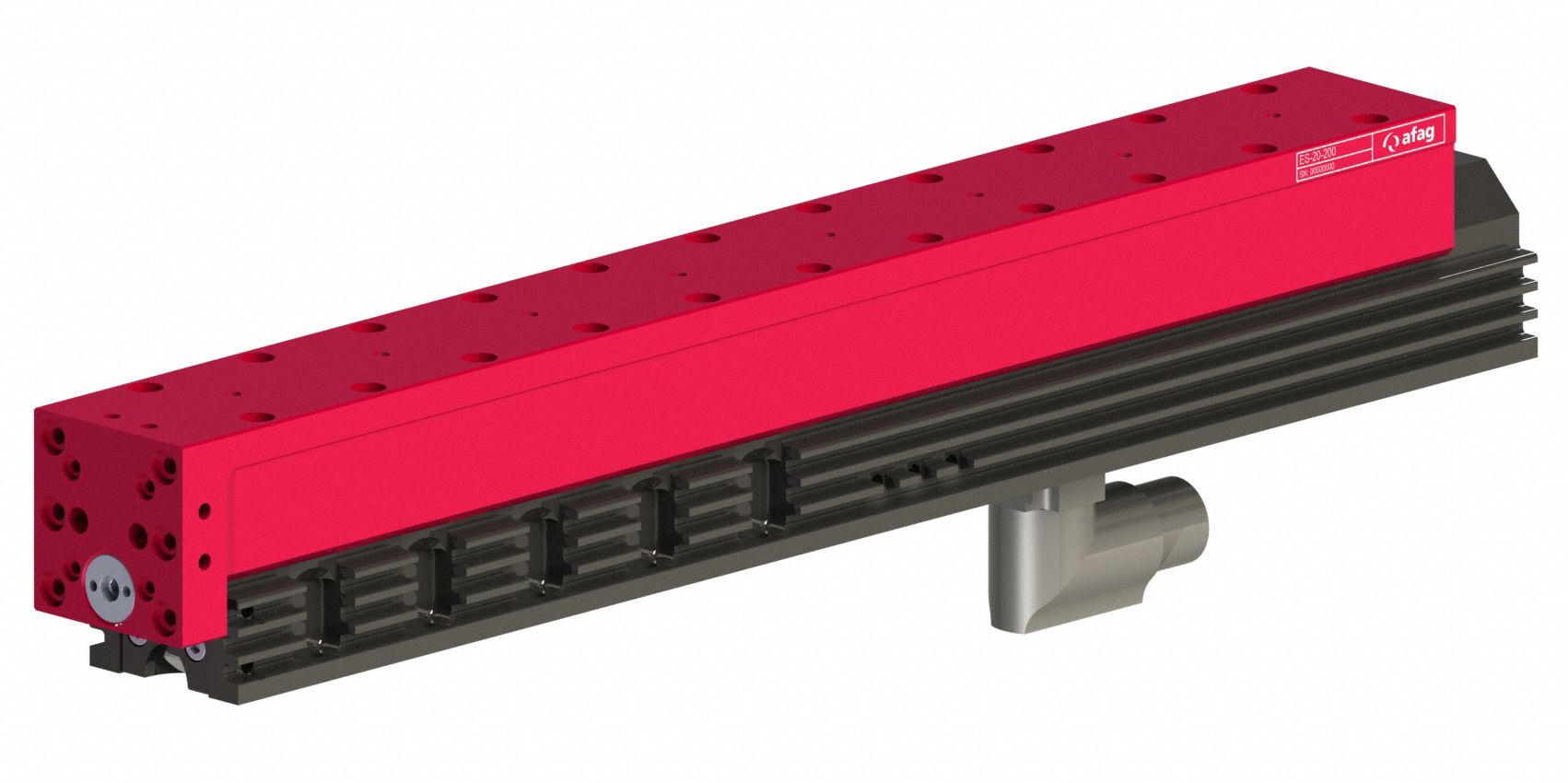 Linear Module: 200 mm Stroke Lg, 72V DC, 137 N Thrust Force @ 100 psi, 1.1 kg Max Payload