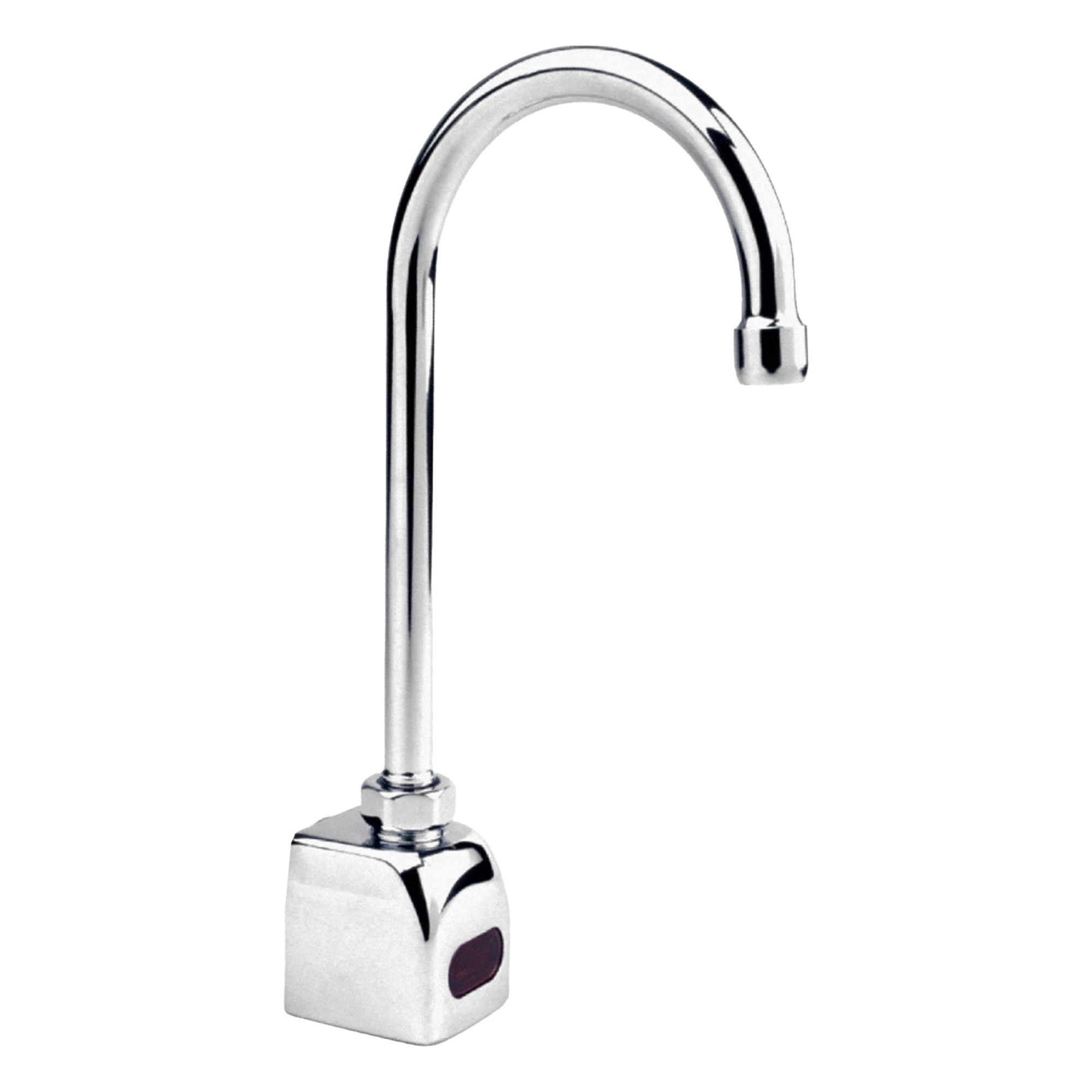 Sensor Faucet: Electronic Sensor Faucet, Cast Brass, Chrome Finish, Single-Post, Battery