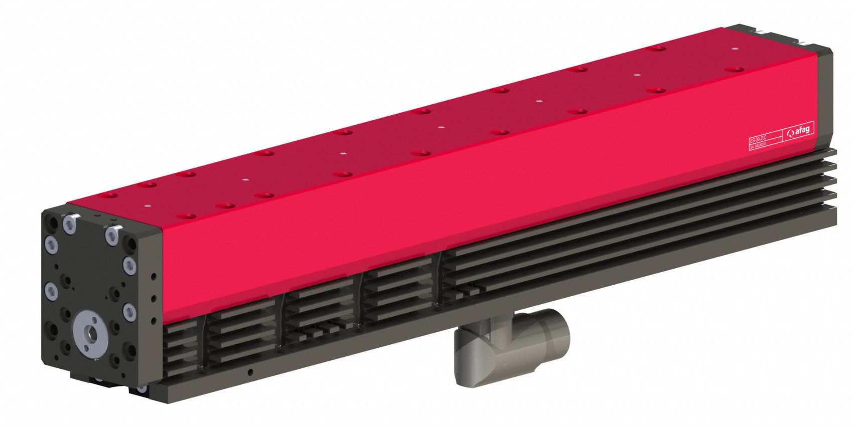 Linear Module: 200 mm Stroke Lg, 72V DC, 255 N Thrust Force @ 100 psi, 2.6 kg Max Payload