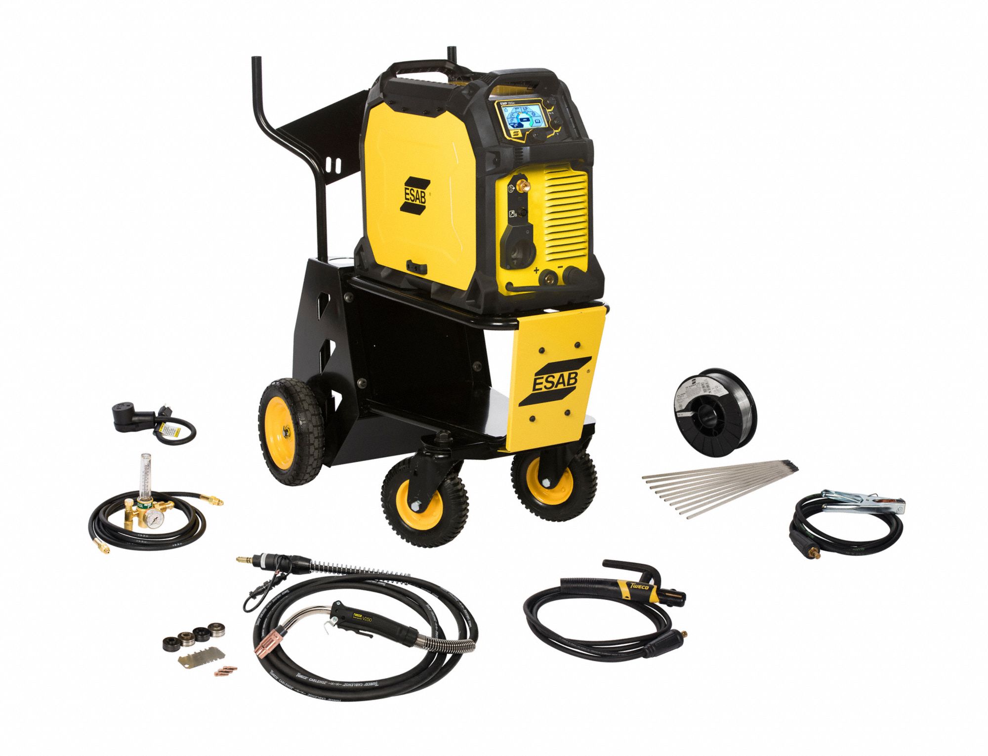 REBEL EMP285IC SYSTEM, W SINGLE CYLINDER CART/MIG GUN/15 FT HOSE, 1 PHASE, 110 TO 230 V