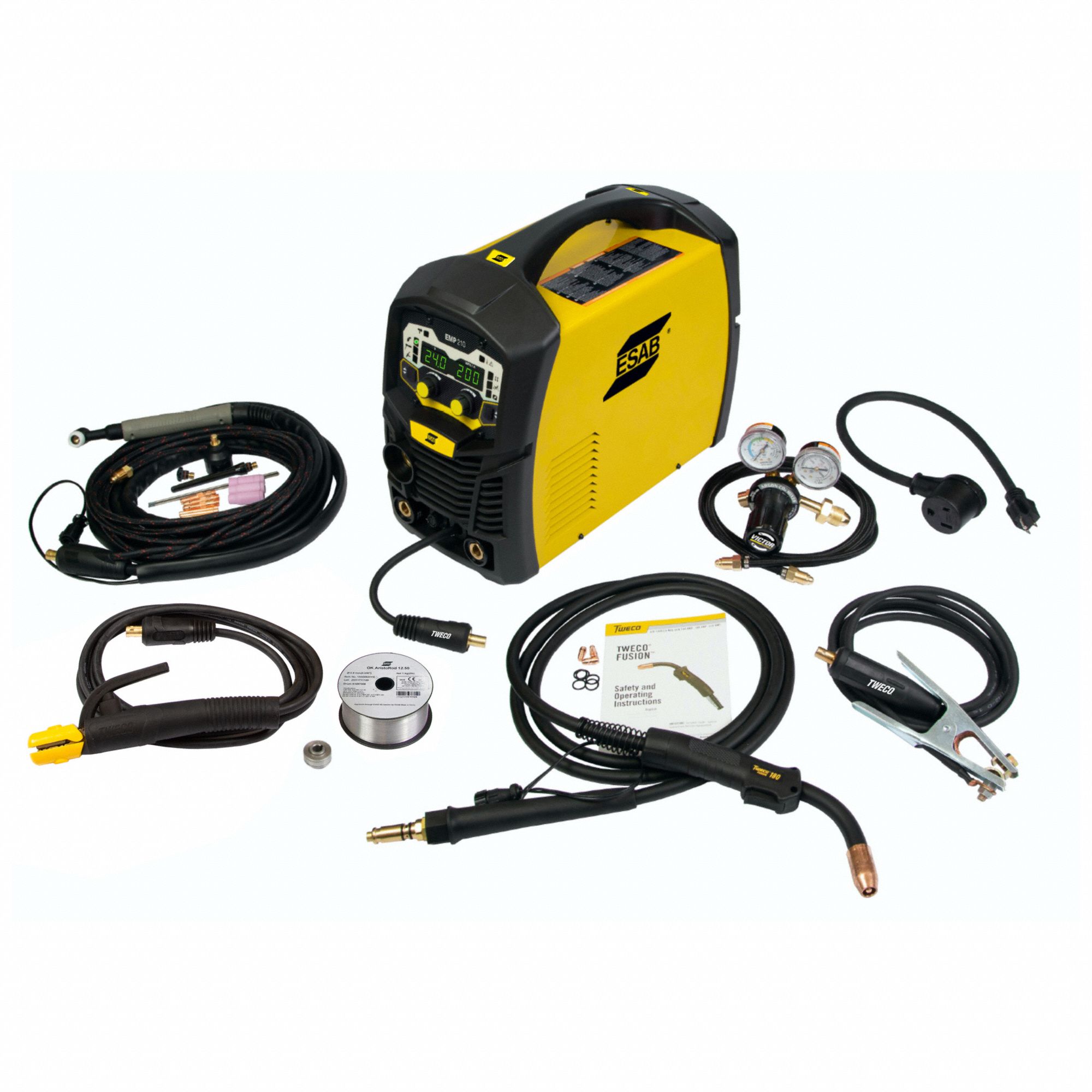 EMP 210 SERIES WELDING SYSTEM, ALUMINUM, STAINLESS STEEL, STEEL, MIG/STICK/TIG, 10 FT CORD