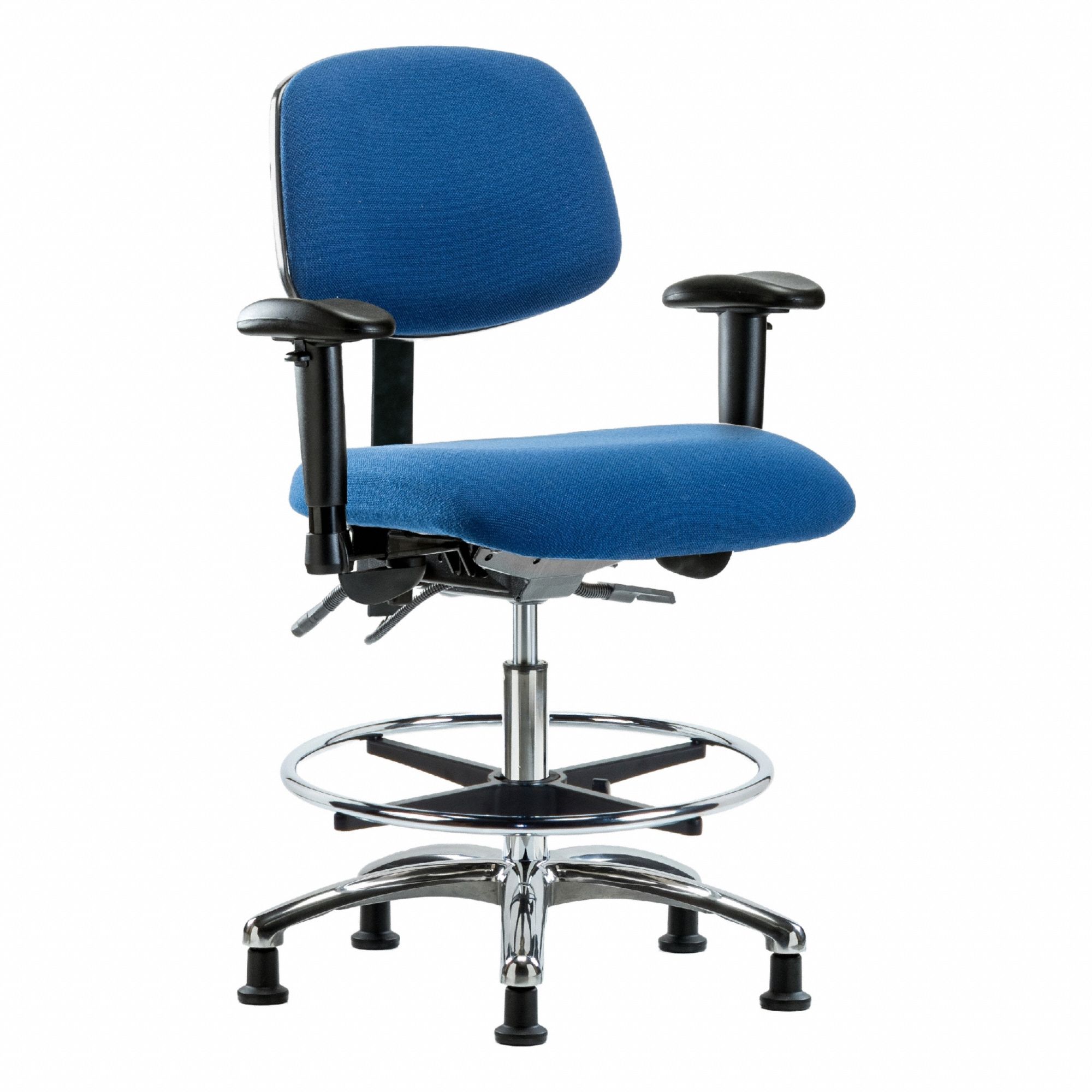 Fab ESD Chr, Med, Arms, FR, Glides, Blue