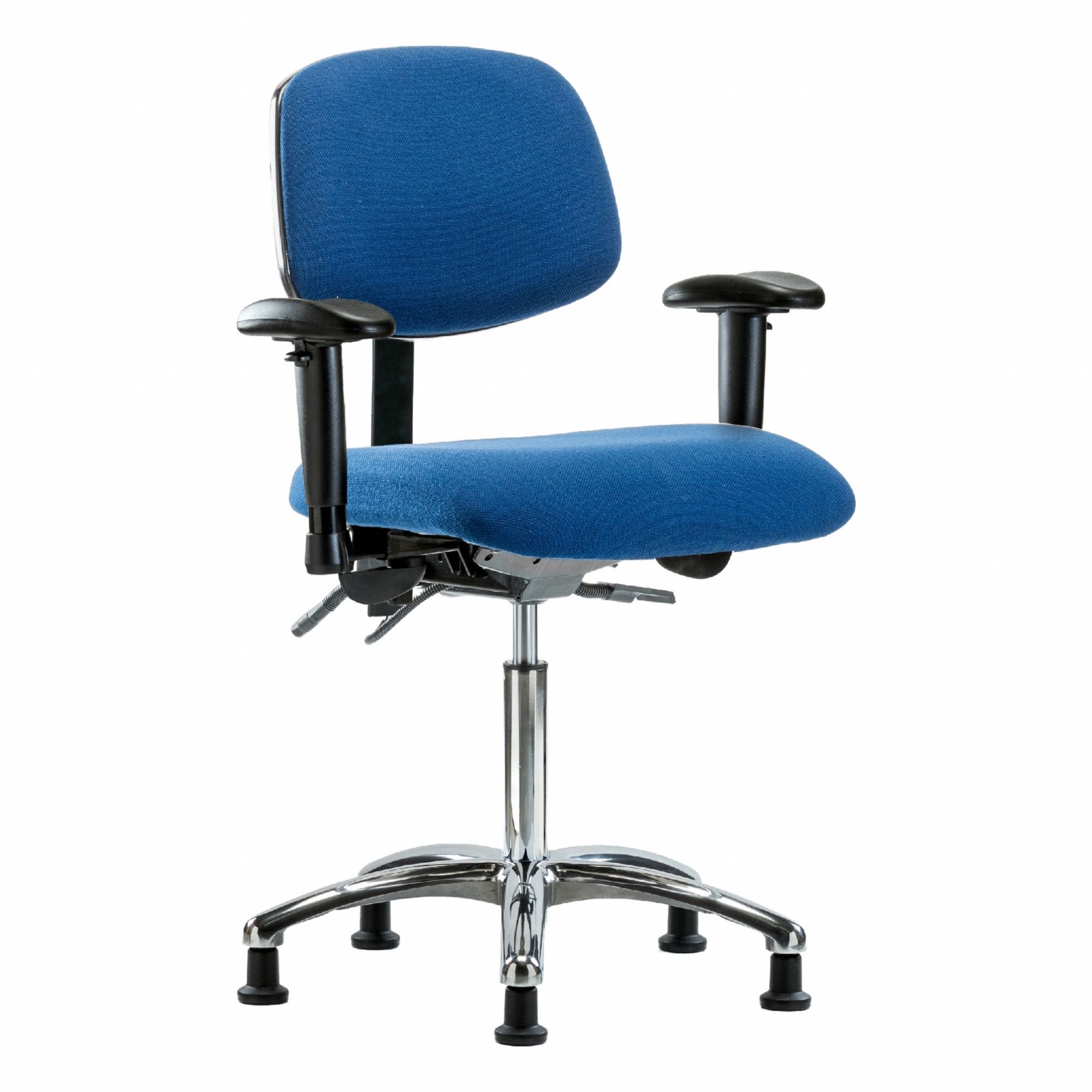 Fab ESD Chr, Med, Tilt, Arms, Stat, Blue