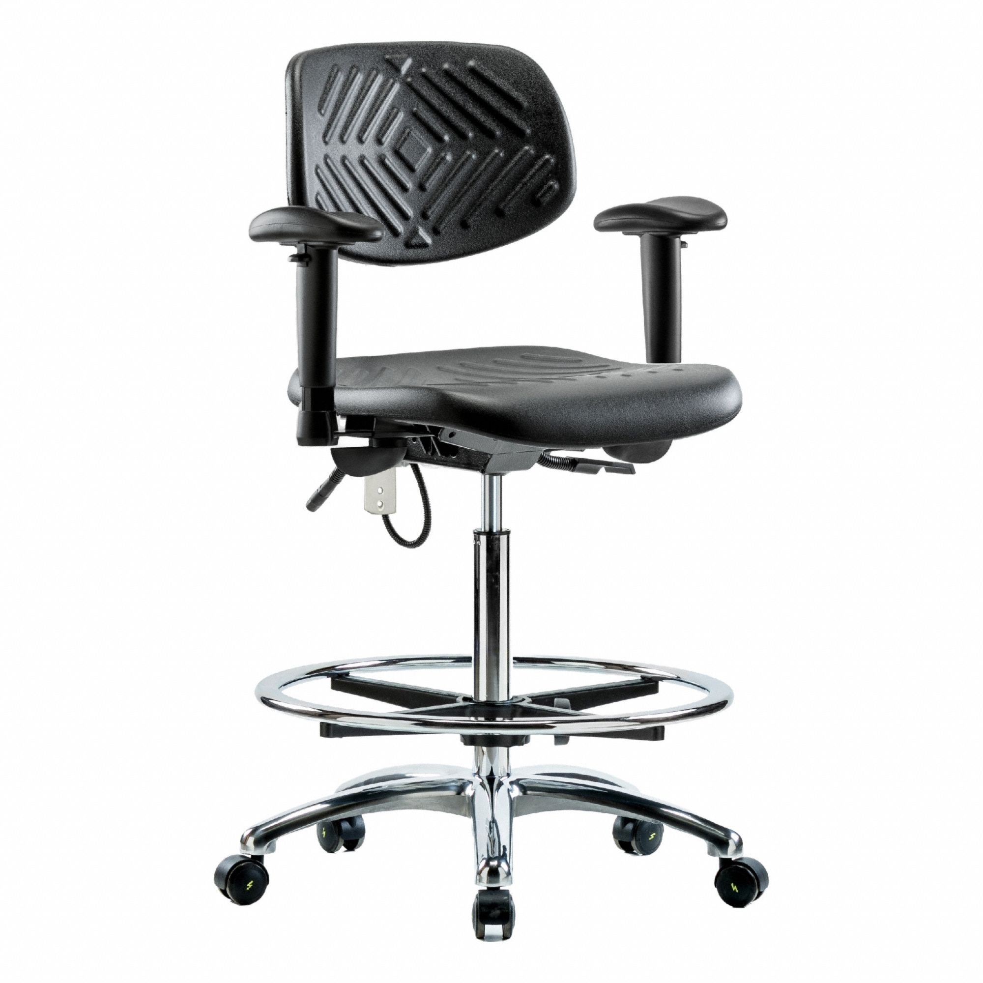 Polyurethane, Arms Included, ESD Task Chair 359G09BRESDPHBCHCRT0