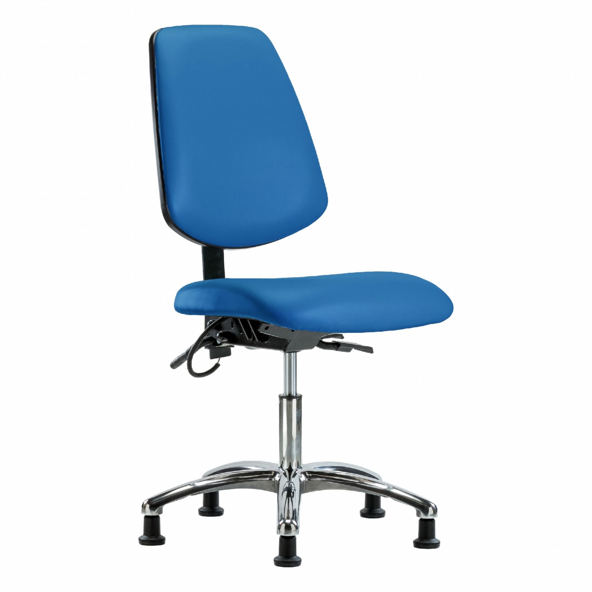Vinyl ESD Chr, Desk, Md Bk, Glides, Blue