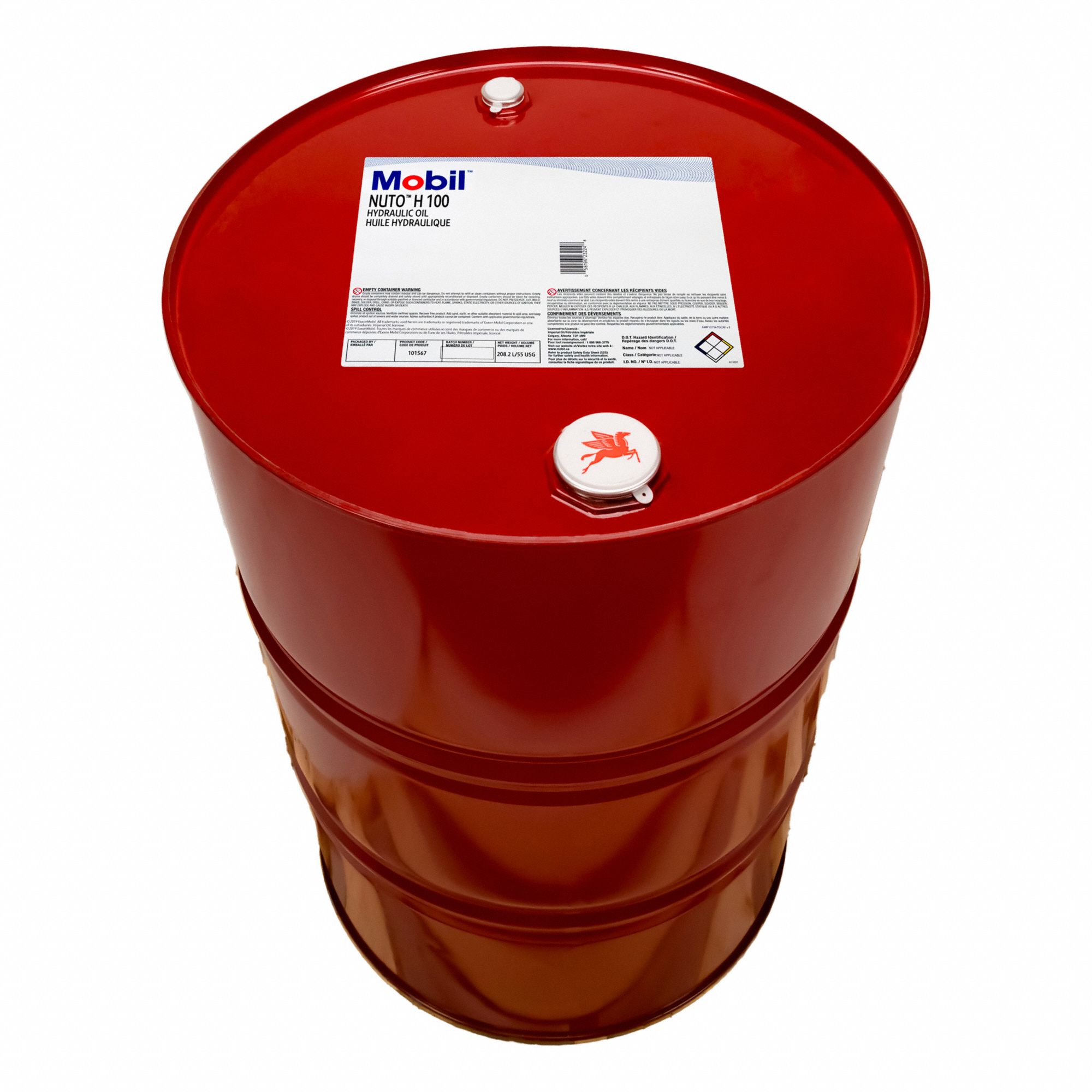 HLE HYDR NUTO,GRADE DE VISCOSITÉ ISO 100,BRUN,HLE MINÉRALE,FÛT DE 208,2 L