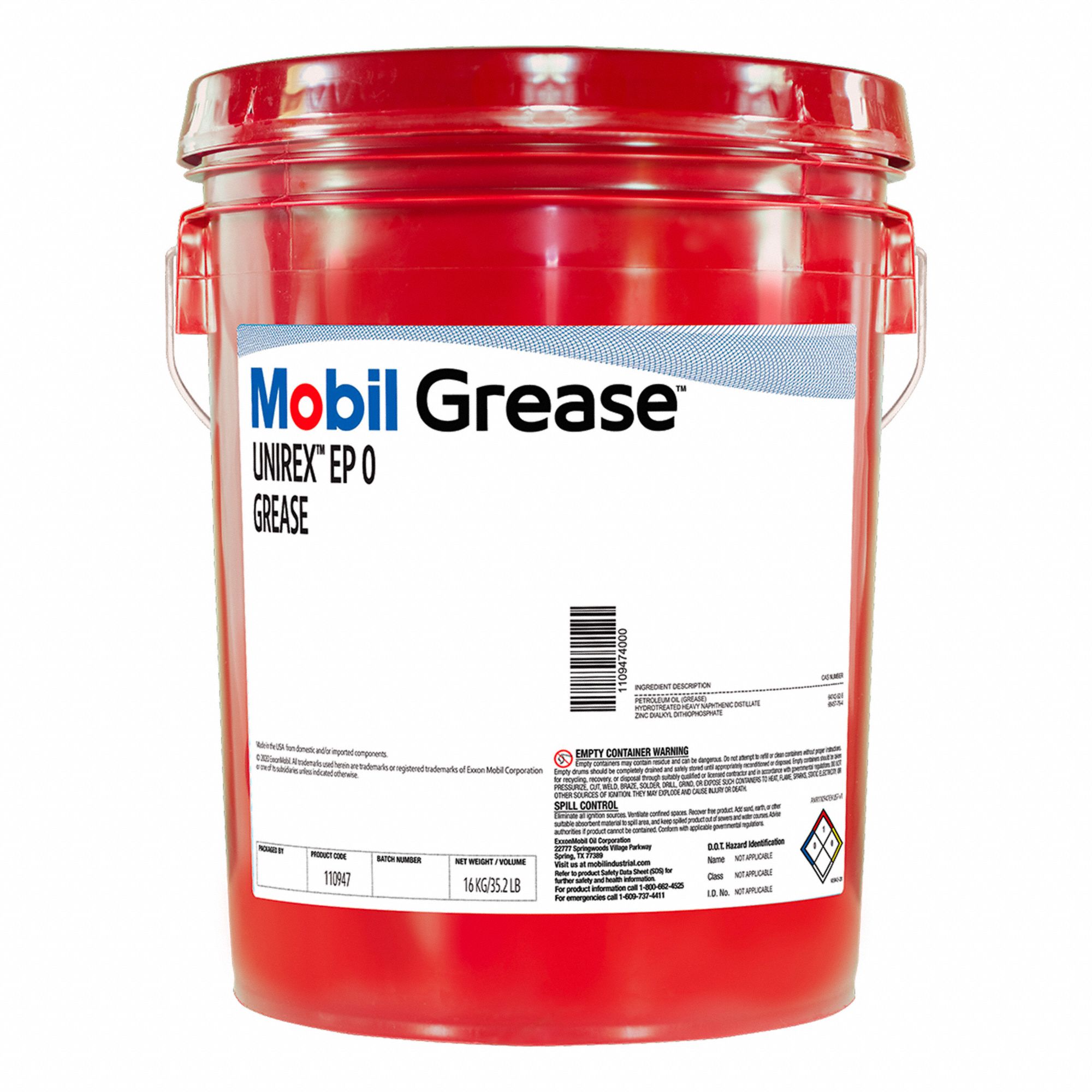 UNIREX EP 0 GREASE PAIL 16 KG