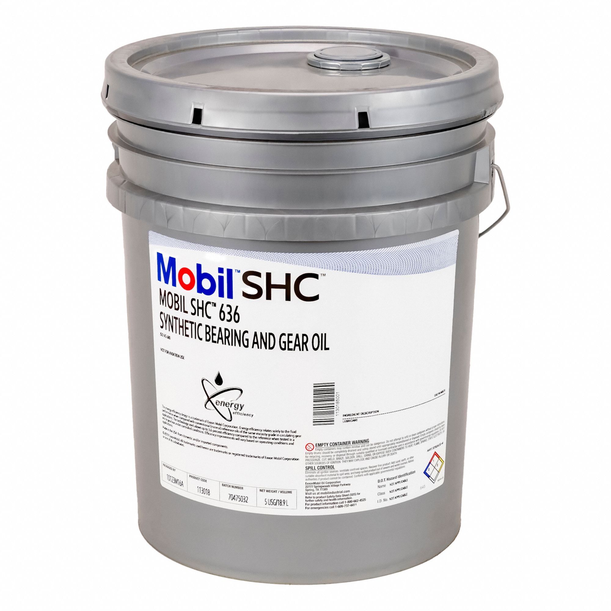 GEAR LUBRICANT, SHC 600 SERIES, HEAVY-DUTY GEAR, ISO VOC 680, POUR POINT -30 ° C, ORANGE, 18.9 L