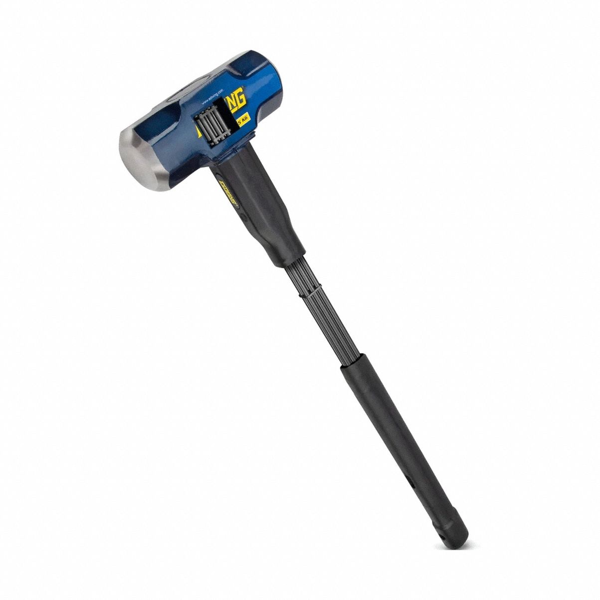 Standard Sledge Hammer: Steel, Steel Handle, 6 lb Head Wt, 1 5/8 in Dia, 36 in Overall Lg, Steel