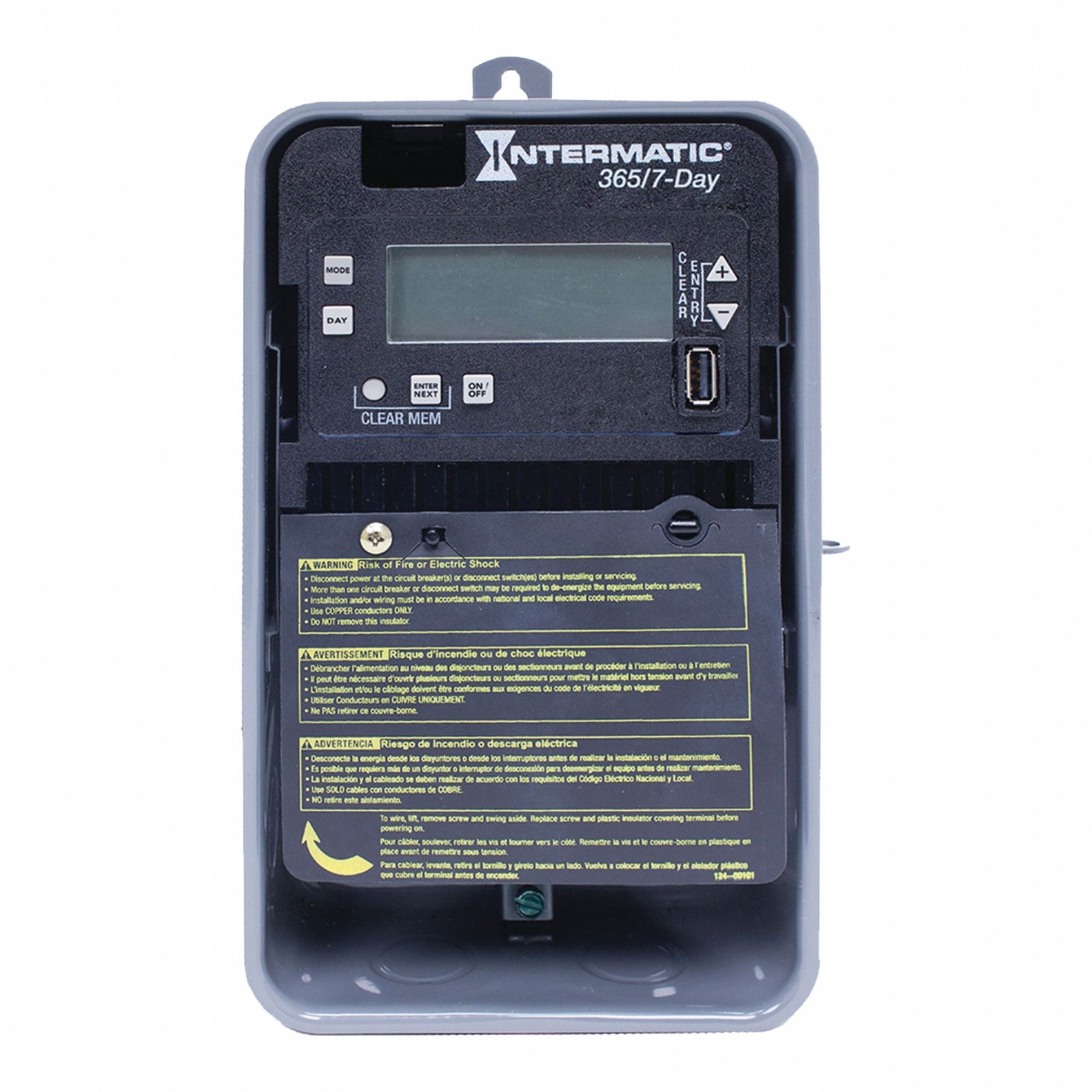 Electronic Timer: 7 day, Not Astronomic, 120-277V AC, SPST, Digital