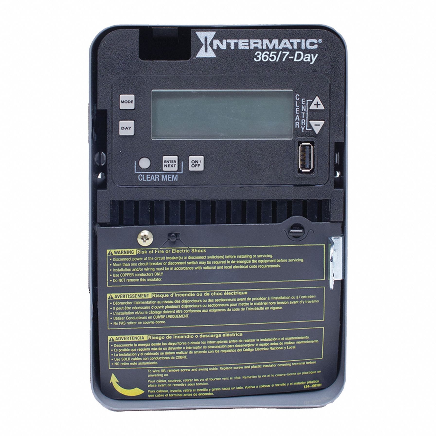 Electronic Timer: 7 day, Not Astronomic, 120-277V AC, SPDT, Digital