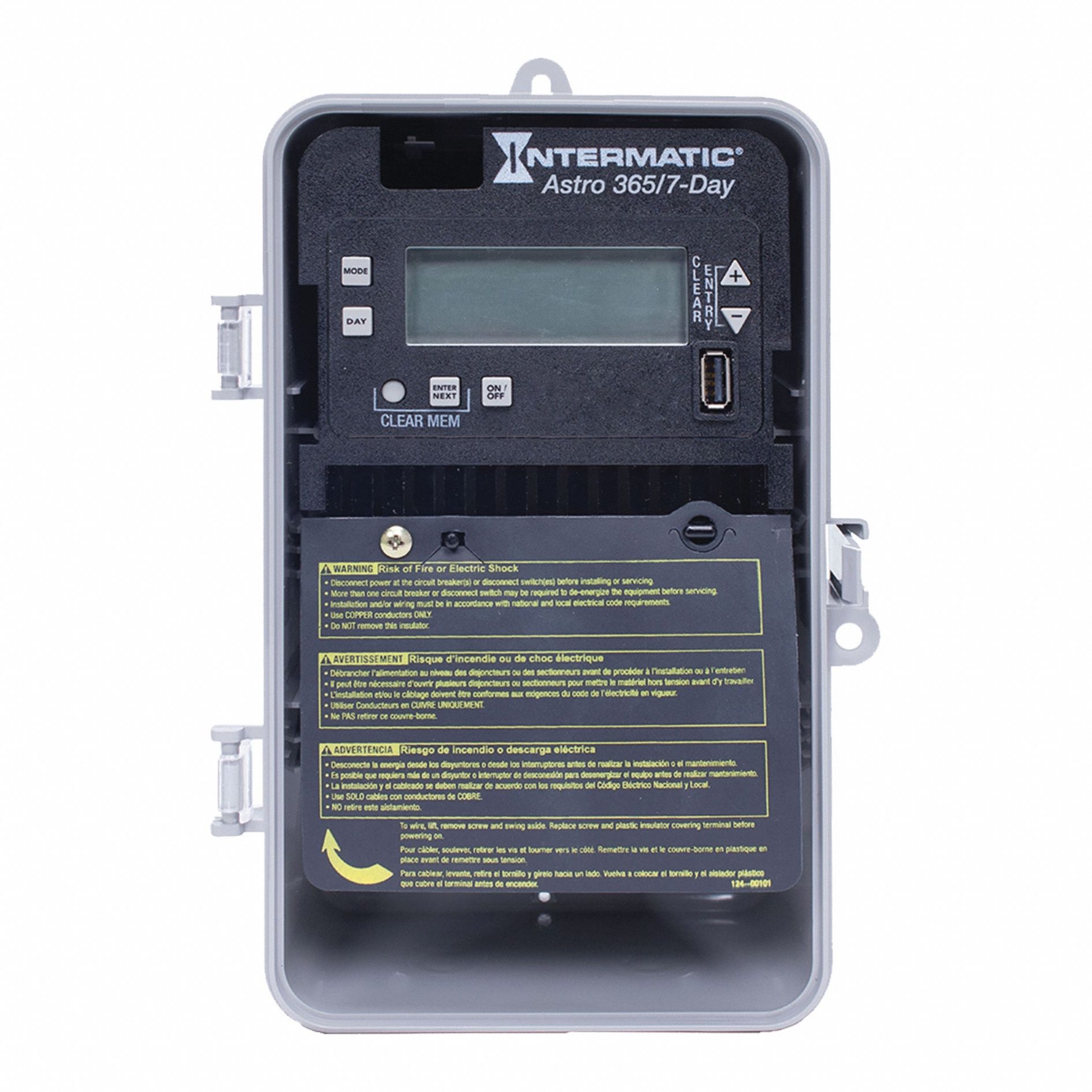 Electronic Timer: 7 day, Astronomic, 120-277V AC, SPDT, Digital