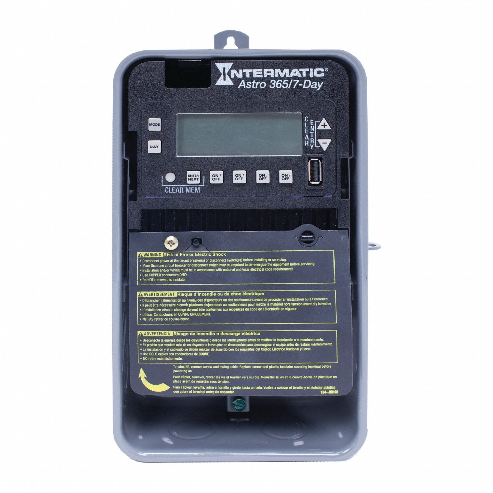 Electronic Timer: 7 day, Astronomic, 120-277V AC, DPST/SPST, Digital