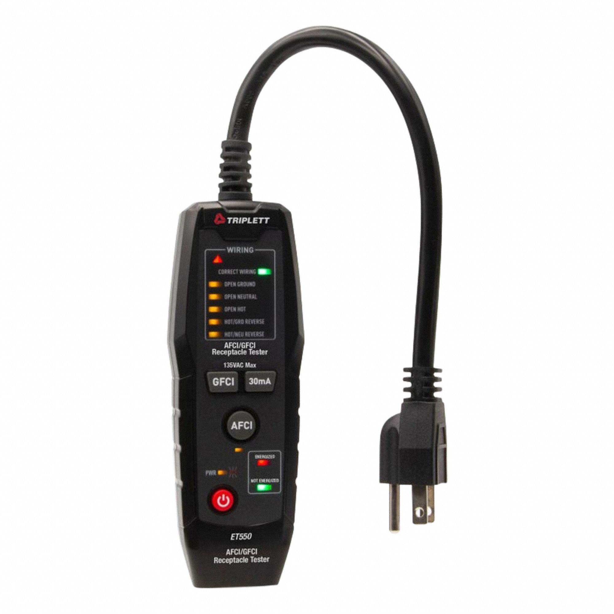 AFCI/GFCI Receptacle Tester 120 V AC