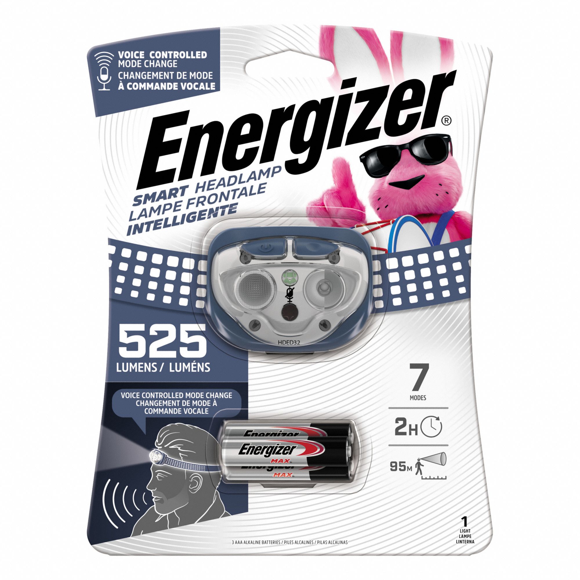 HEADLAMP,POLYCARBONATE,550 LUMENS,LED