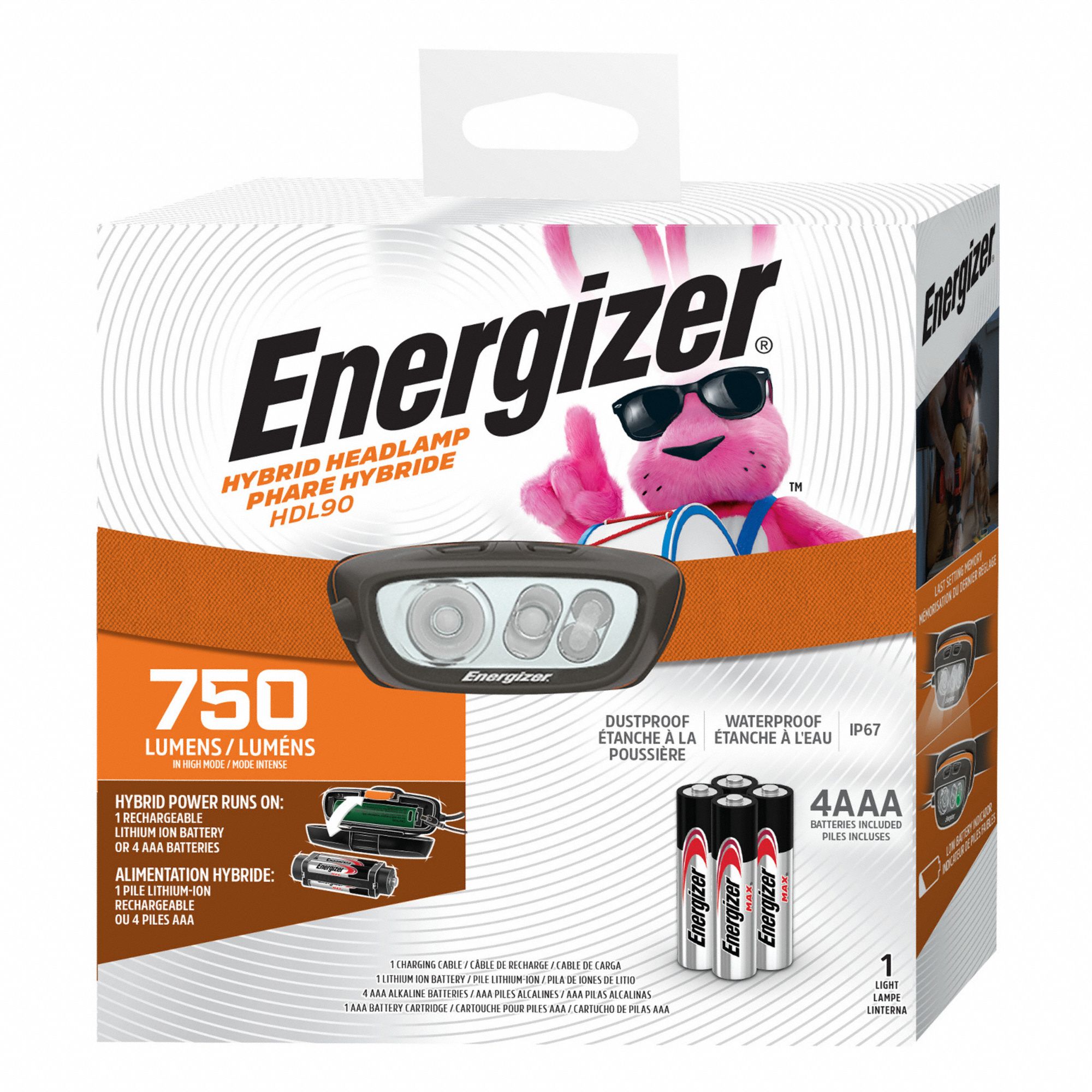 HEADLAMP,POLYCARBONATE,925 LUMENS,LED
