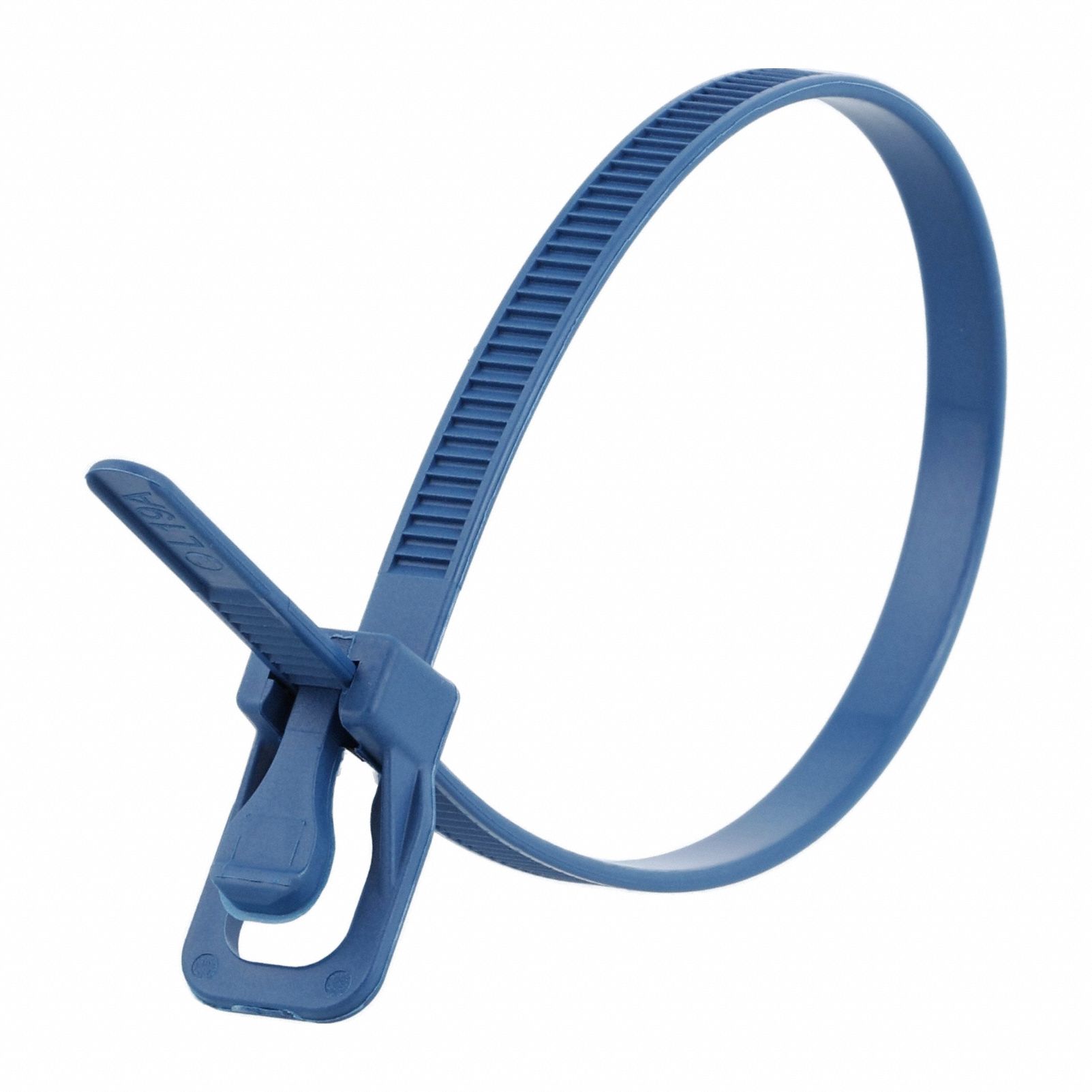 Reusable Cable Ties: Blue, 10 in Lg, Max. 71 mm Bundle Dia., 50 lb Rated, 20 PK