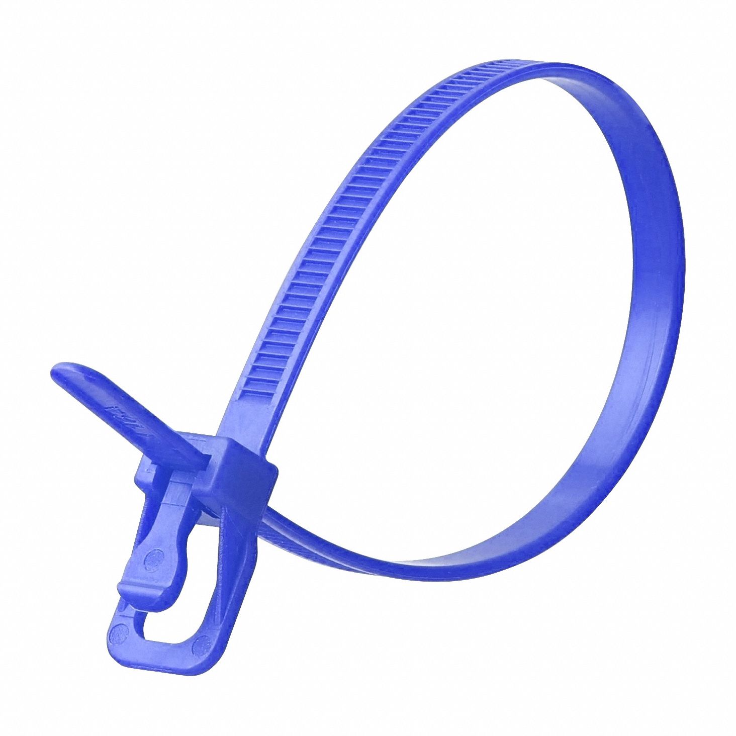 Reusable Cable Ties: Blue, 16 in Lg, Max. 119 mm Bundle Dia., 50 lb Rated, 100 PK