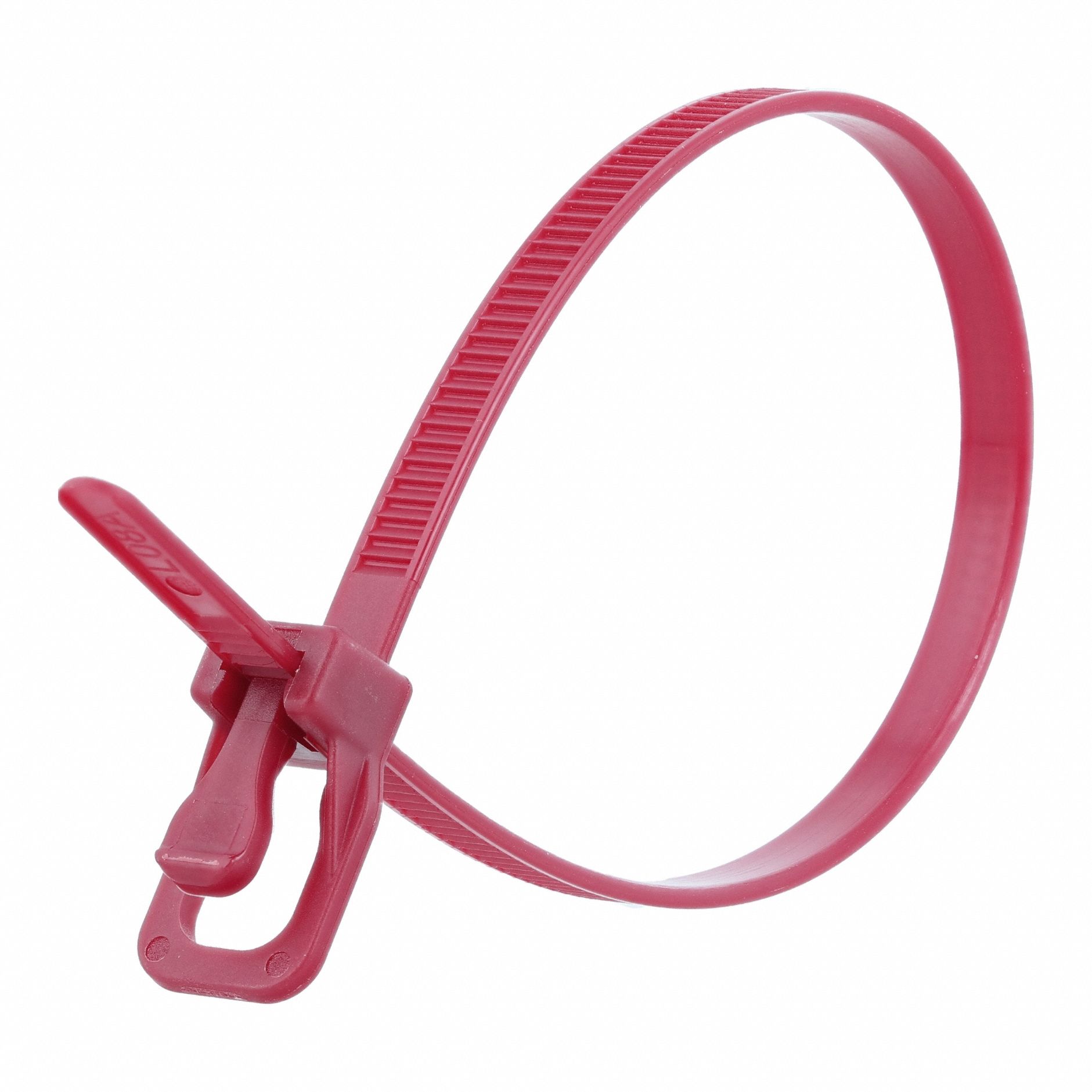 Reusable Cable Ties: Maroon, 10 in Lg, Max. 71 mm Bundle Dia., 50 lb Rated, 20 PK