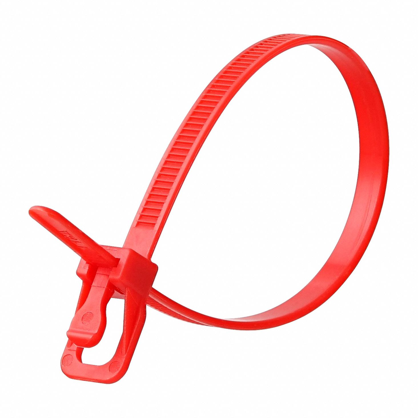 Reusable Cable Ties: Red, 16 in Lg, Outdoor Use, Max. 119 mm Bundle Dia., 50 lb Rated, 100 PK