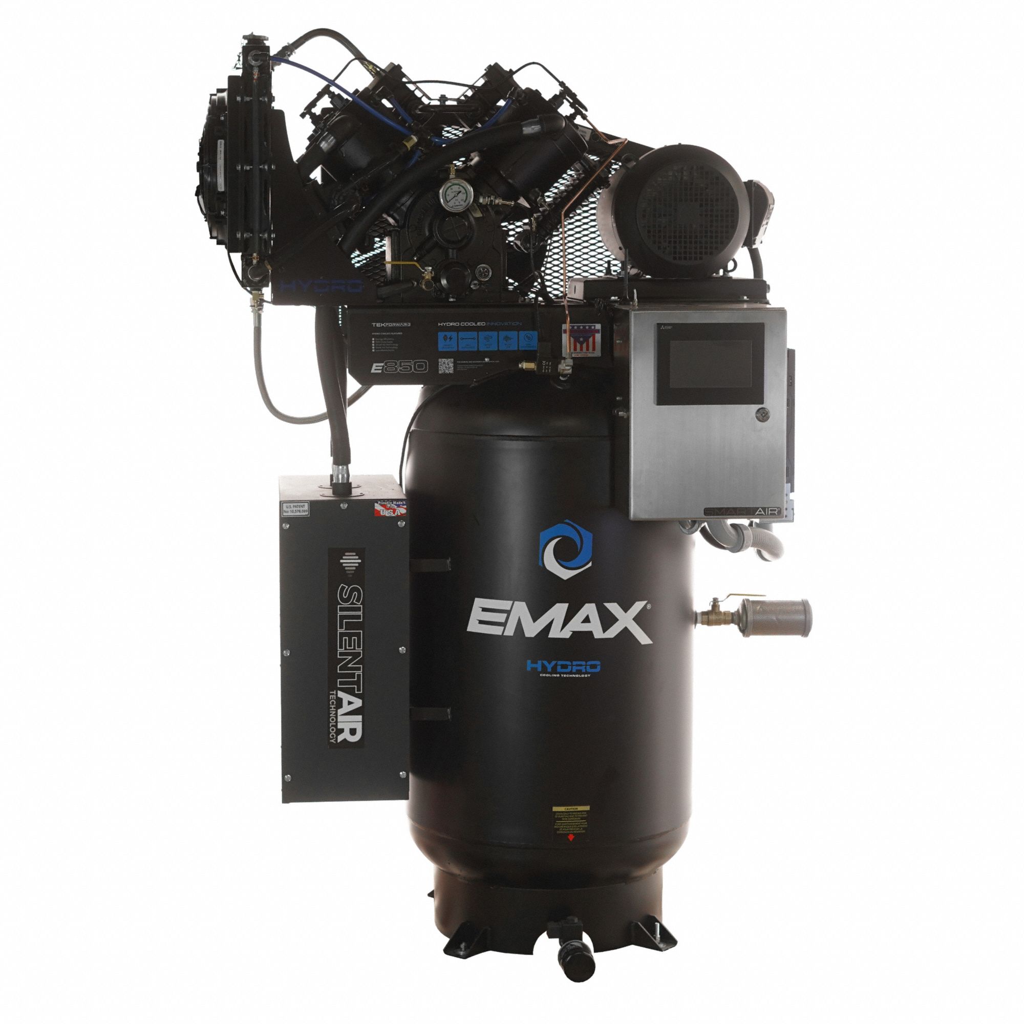 EMAX, 10 hp, 2 Stage, Electric Air Compressor - 2AG829|EVW10V080V3-460 ...