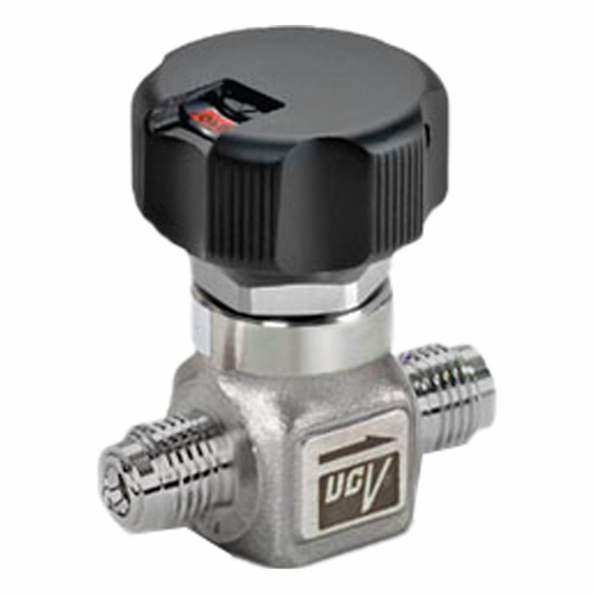 High Purity Diaphragm Valve: 1/2 in, 316L Stainless Steel, Male Face Seal x Male Face Seal