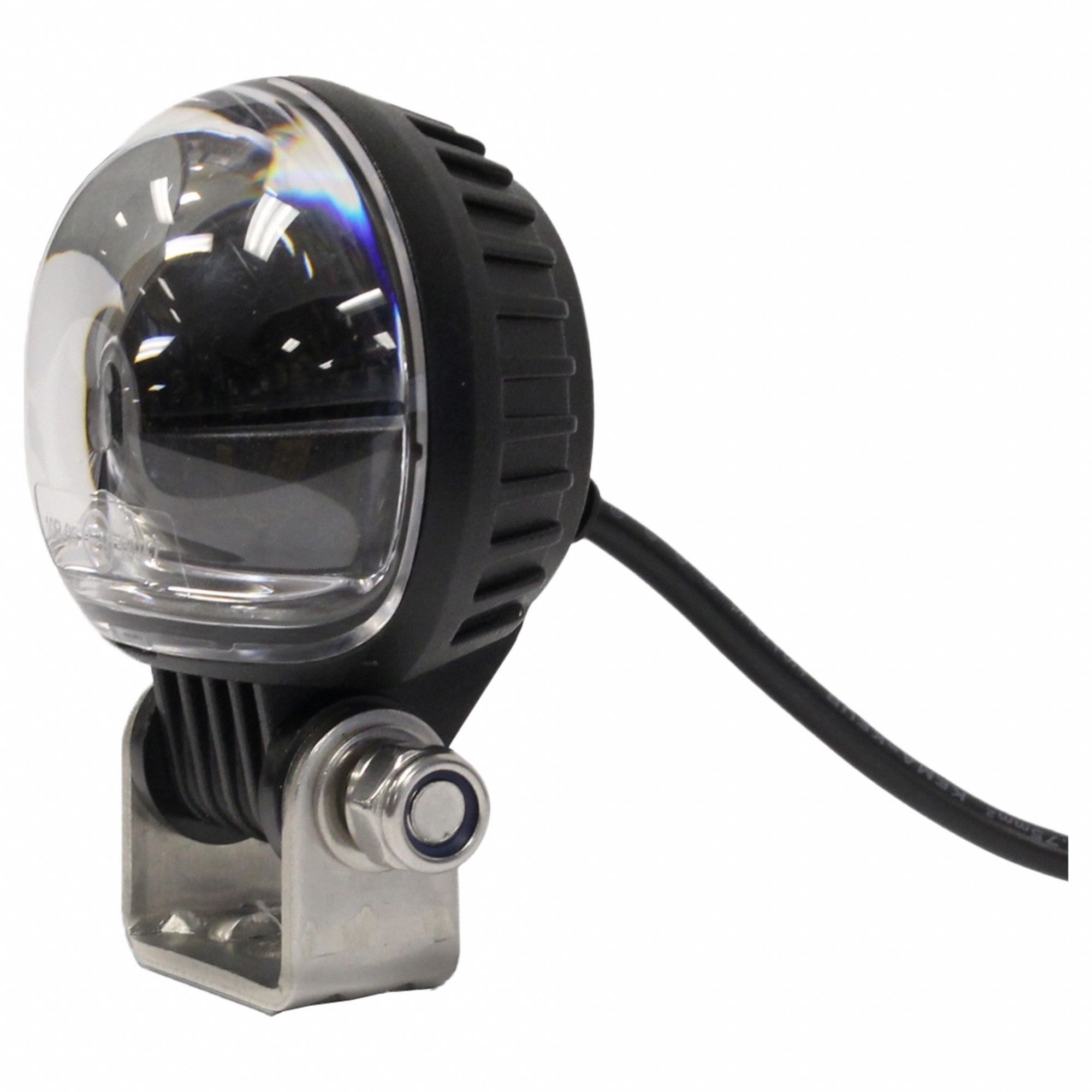 Safety Boundary Light: EW2030R, Black, Aluminum, Round, Arc, LED, Bolt, 3 7/8 in Overall Ht