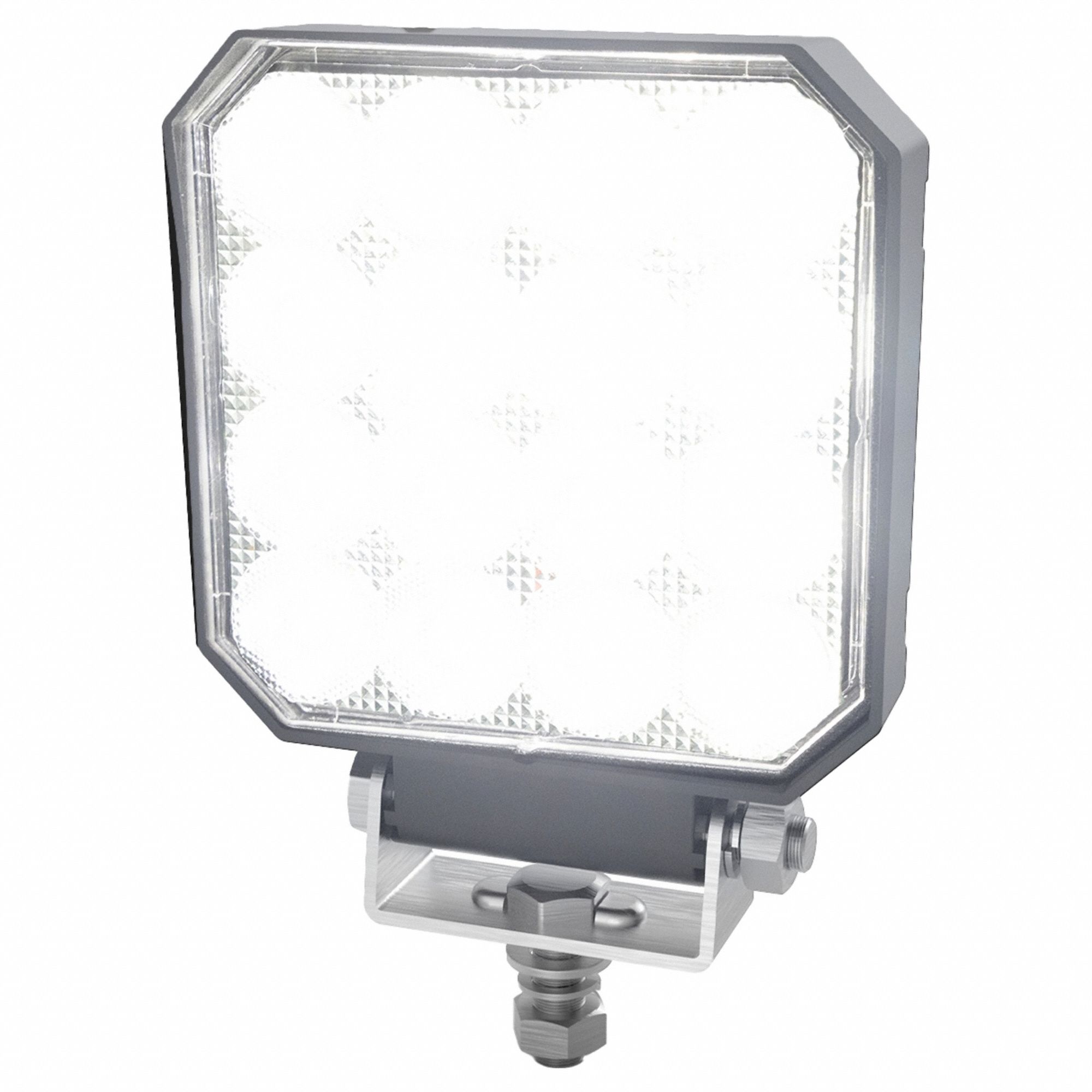 Vehicle Work Light: Square, Flood, LED, Bolt, Blunt Cut Wires, Surface Mount, Permanent
