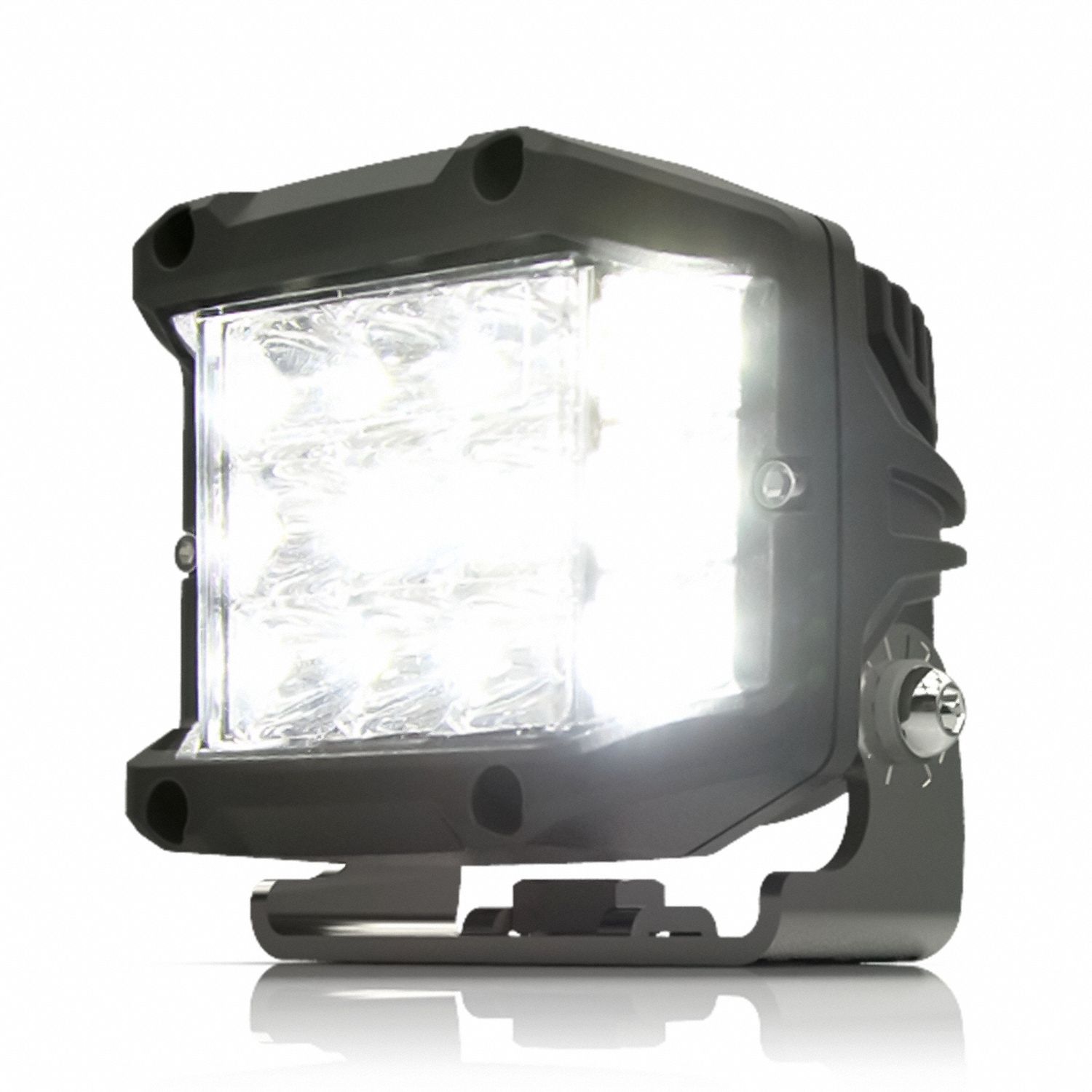 Vehicle Work Light: Square, Flood/Spot, LED, Bolt, Conductor Cable, 2 7/8 in Overall Wd