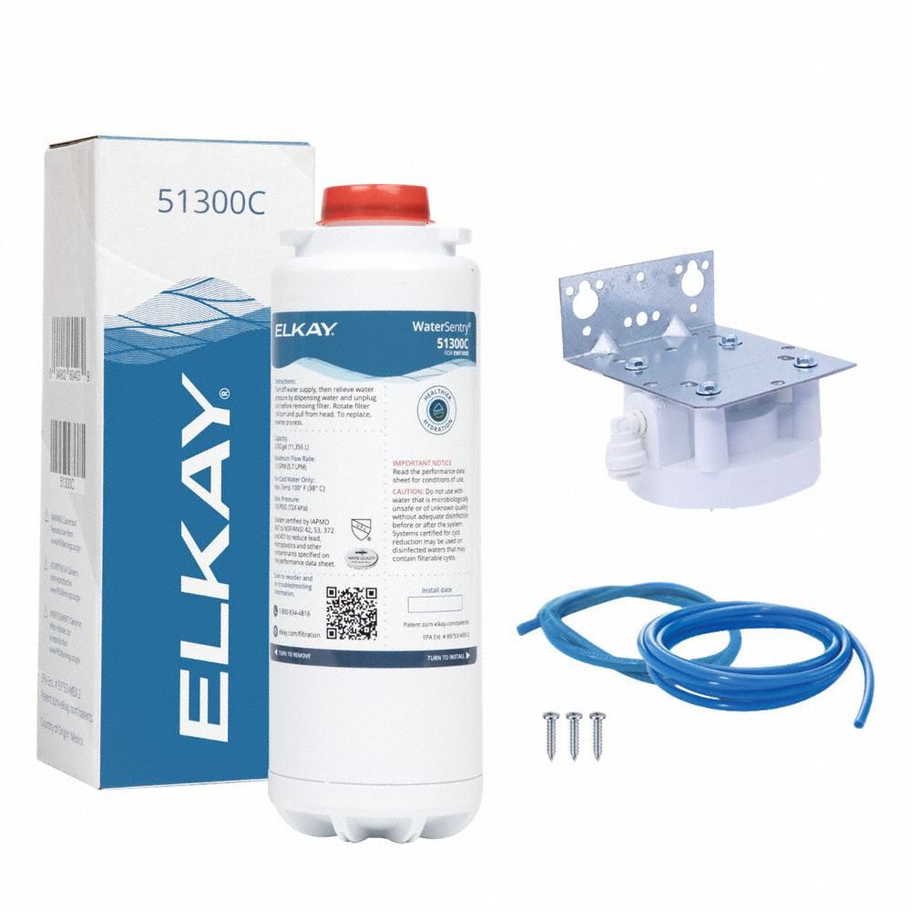 Water Filtration System: 0.5 micron, 1.5 gpm, 3, 000 gal, 12 1/2 in Overall Ht