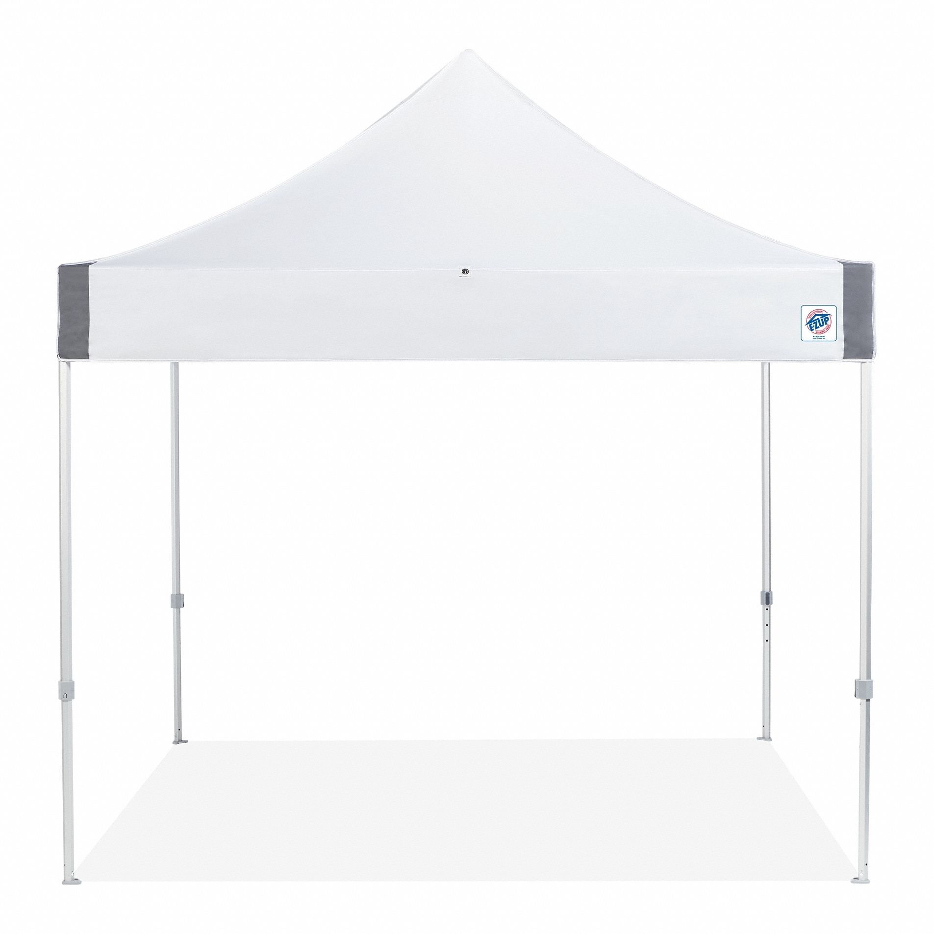 Canopy Tent: 10 ft Overall Lg, 10 ft Overall Wd, 11 1/8 ft Overall Ht, Powder Coated, White