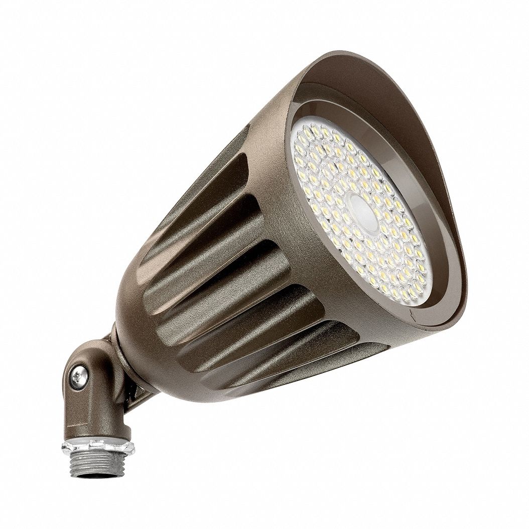 Floodlight: LED, 2, 239 lm, 3000K, 20 W, 120V AC, NEMA 7x6, 1/2 in NPS Thread/Knuckle Mount