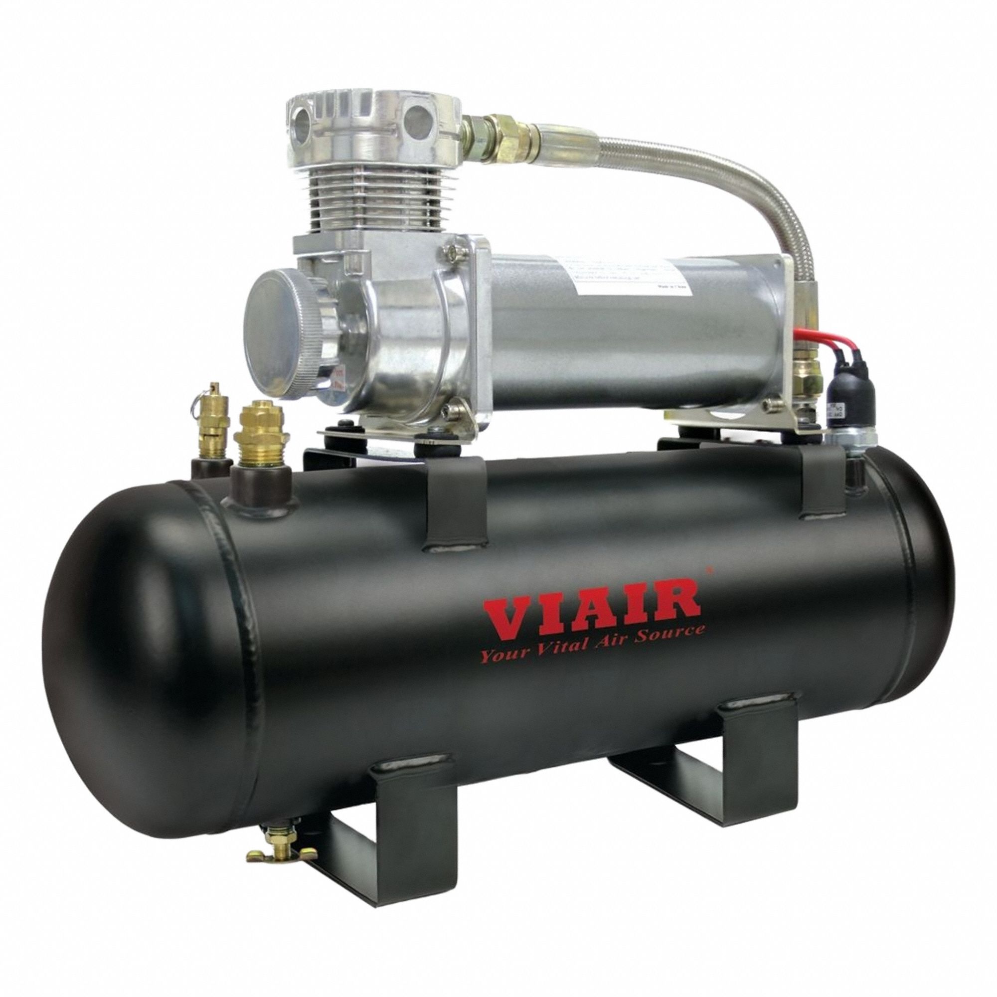 Portable Air Compressor: Oil Free, 2 gal, Horizontal, 0.37 hp, 1.13 cfm @ 90 psi