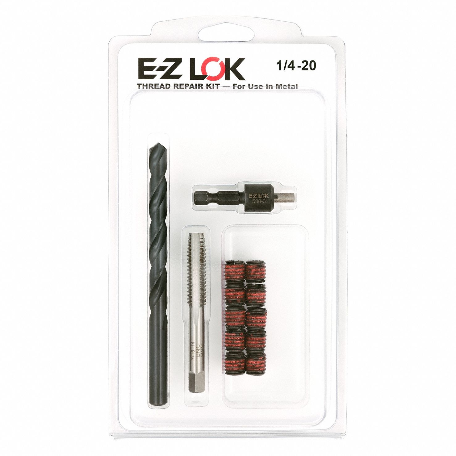 Self Locking Thread Insert: Std Wall, 1/4"-20 Int Thrd Sz, 7/16"-14 Ext Thrd Sz