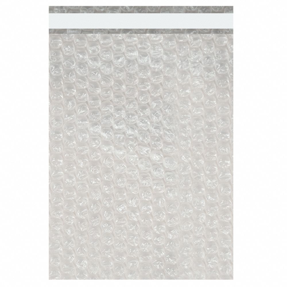 Bubble Bag,  Self-Sealing,  Bubble Size 3/16 in,  Bubble Bag Width 4 in,  Bubble Bag Length 7 1/2 in