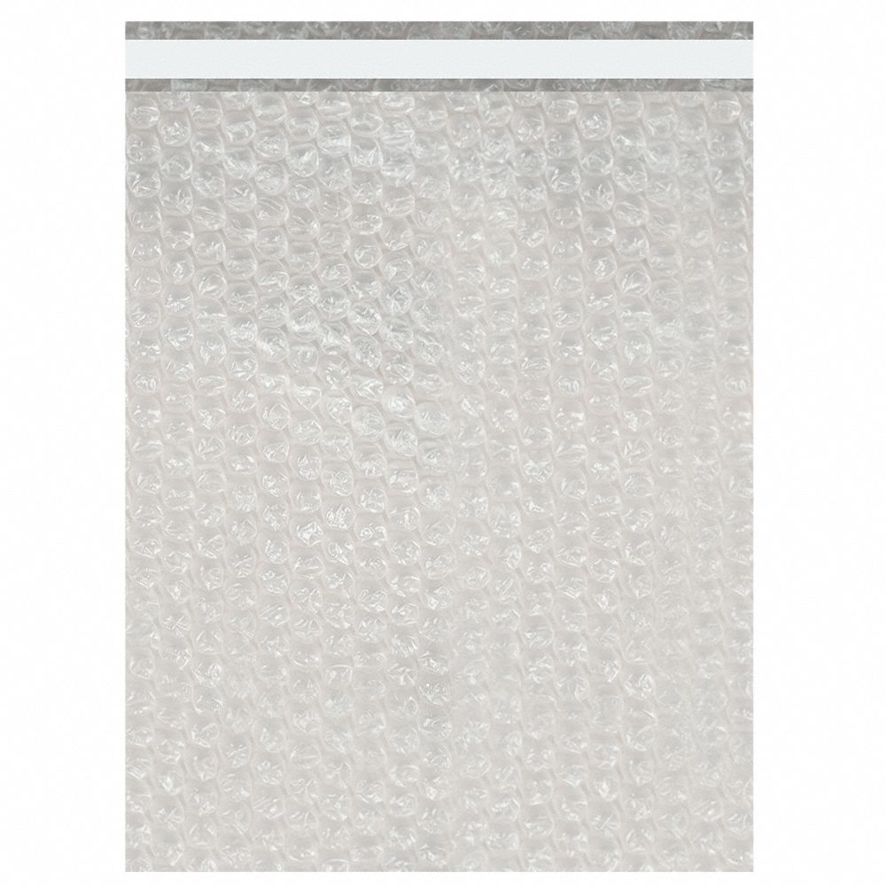 Bubble Bag,  Self-Sealing,  Bubble Size 3/16 in,  Bubble Bag Width 8 in