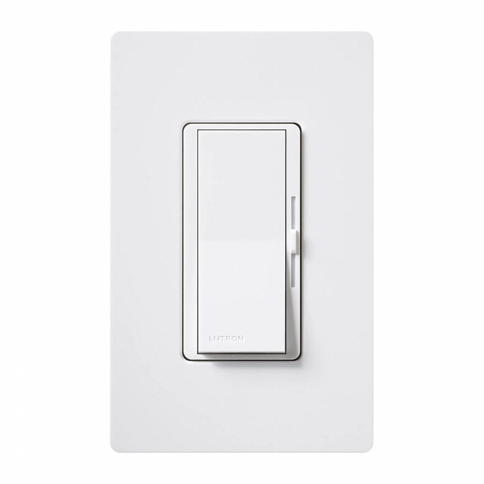 Lighting Dimmer: Fluorescent/Halogen/Incandescent/LED, 1-Pole, 3-Way, 120V AC, White, Diva