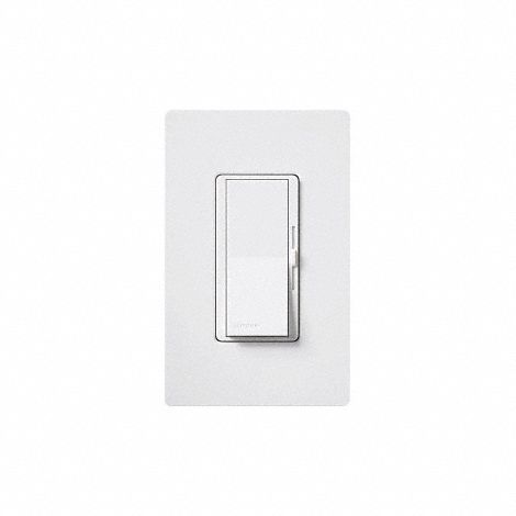 Lighting Dimmer: Fluorescent/LED, 1-Pole, 3-Way, 120 to 277V AC, 8 A, White, Diva, Diva