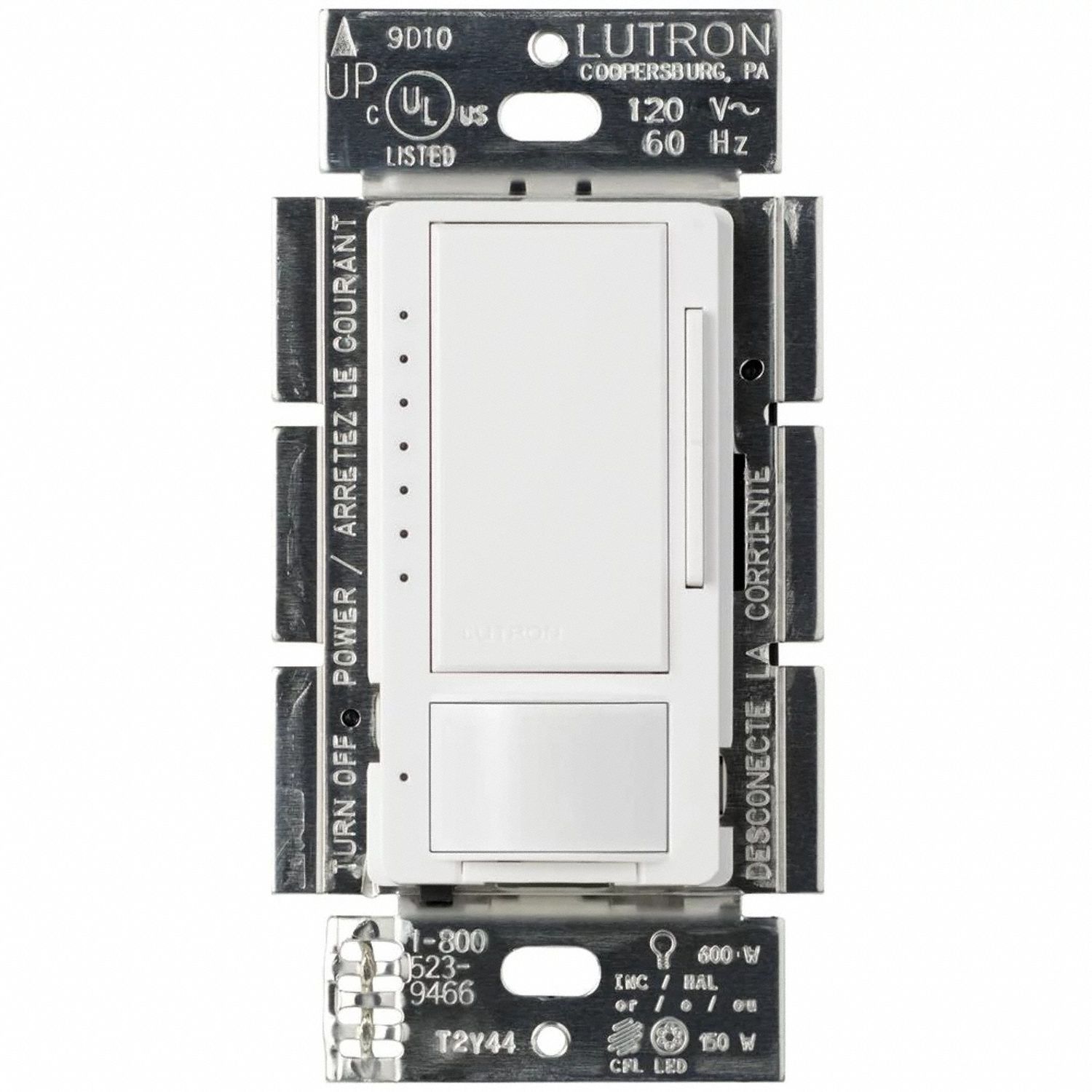 Occupancy Sensor: Occupancy/Photocell/Vacancy, Fluorescent/Halogen/Incandescent/LED, 120V AC