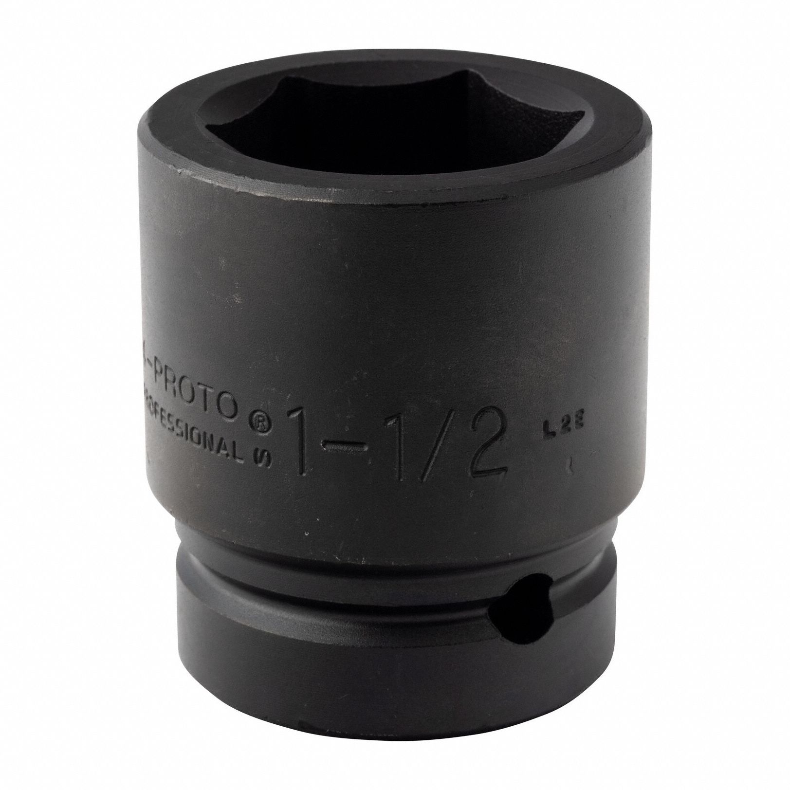 Impact Socket: 1 in Drive Size, SAE, 1 1/2 in Socket Size, 6-Point, Std, 2 5/8 in Overall Lg