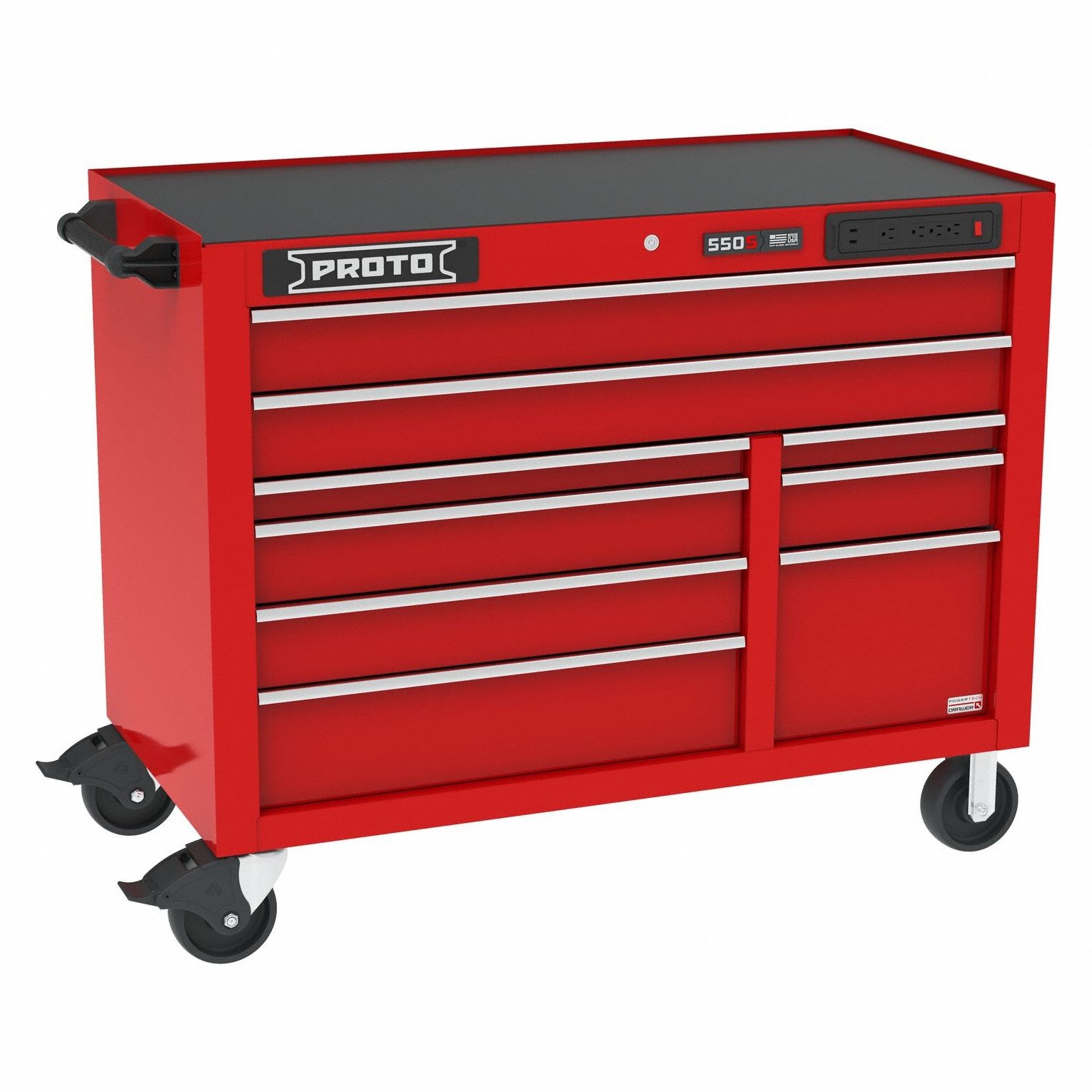 ROLLING TOOL CABINET,RED,STEEL,GLOSS