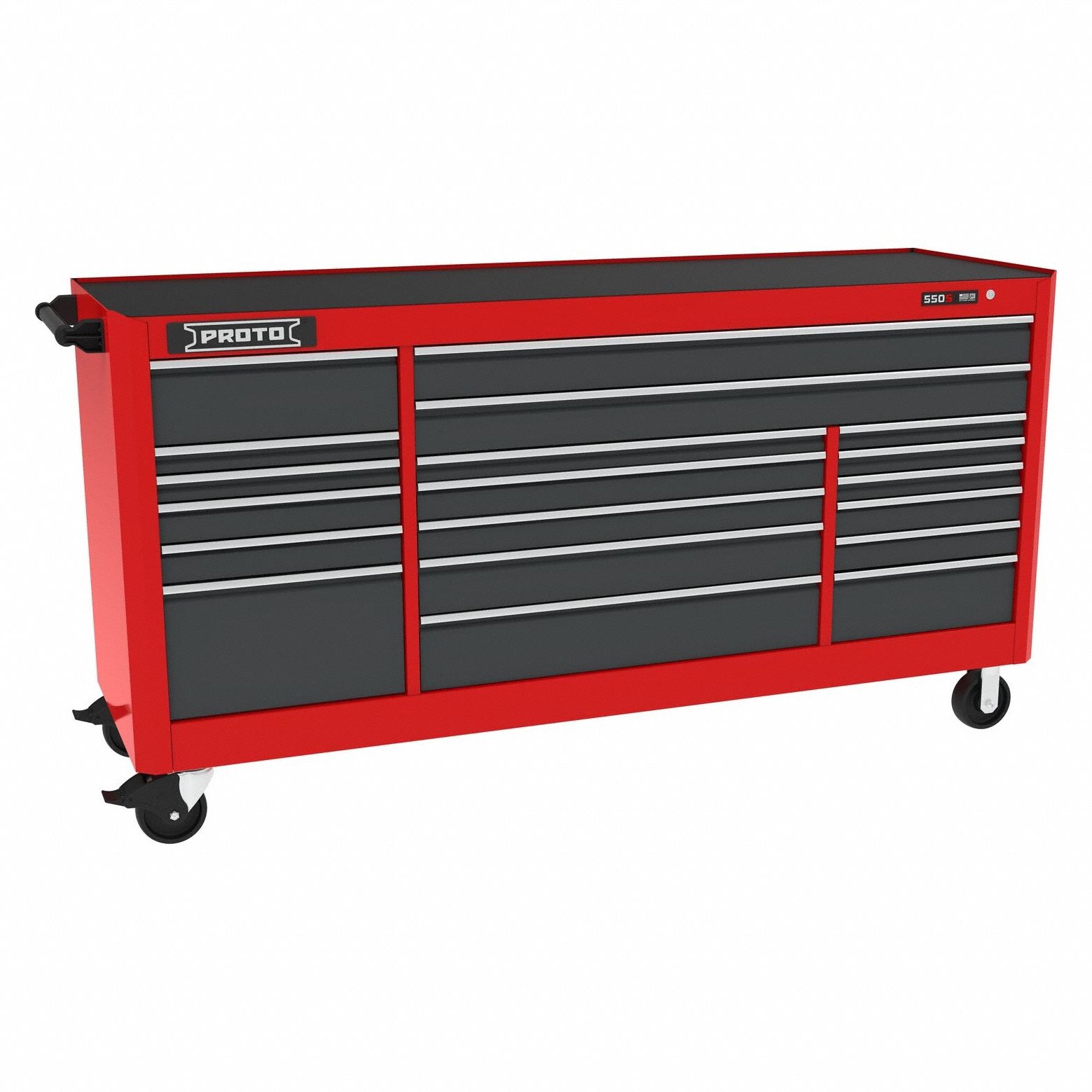 ROLLING TOOL CABINET,GREY/RED,STEEL