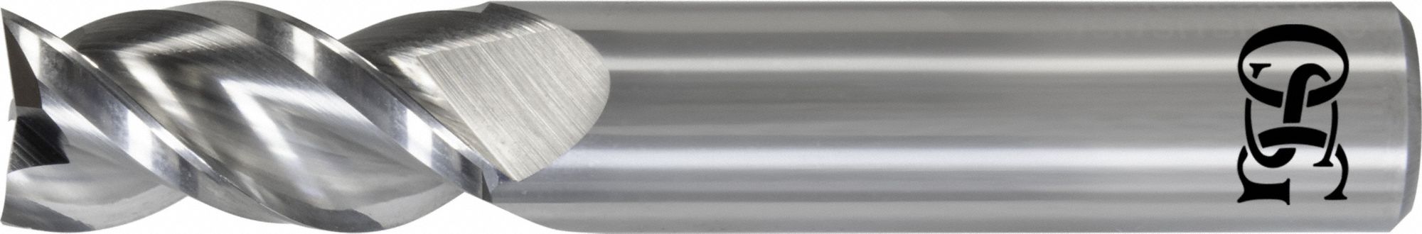 Square End Mill: Carbide, 3 Flute, 1/2" Mill Dia, 1-1/4" LOC, 3" OAL