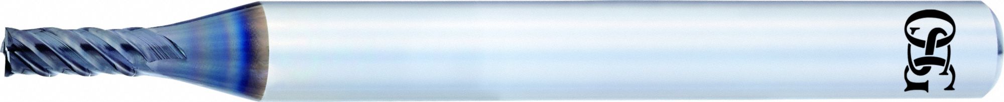 Square End Mill: Carbide, Durorey Coated, 4 Flute, 1/16" Mill Dia, 3/16" LOC, 2-1/2" OAL