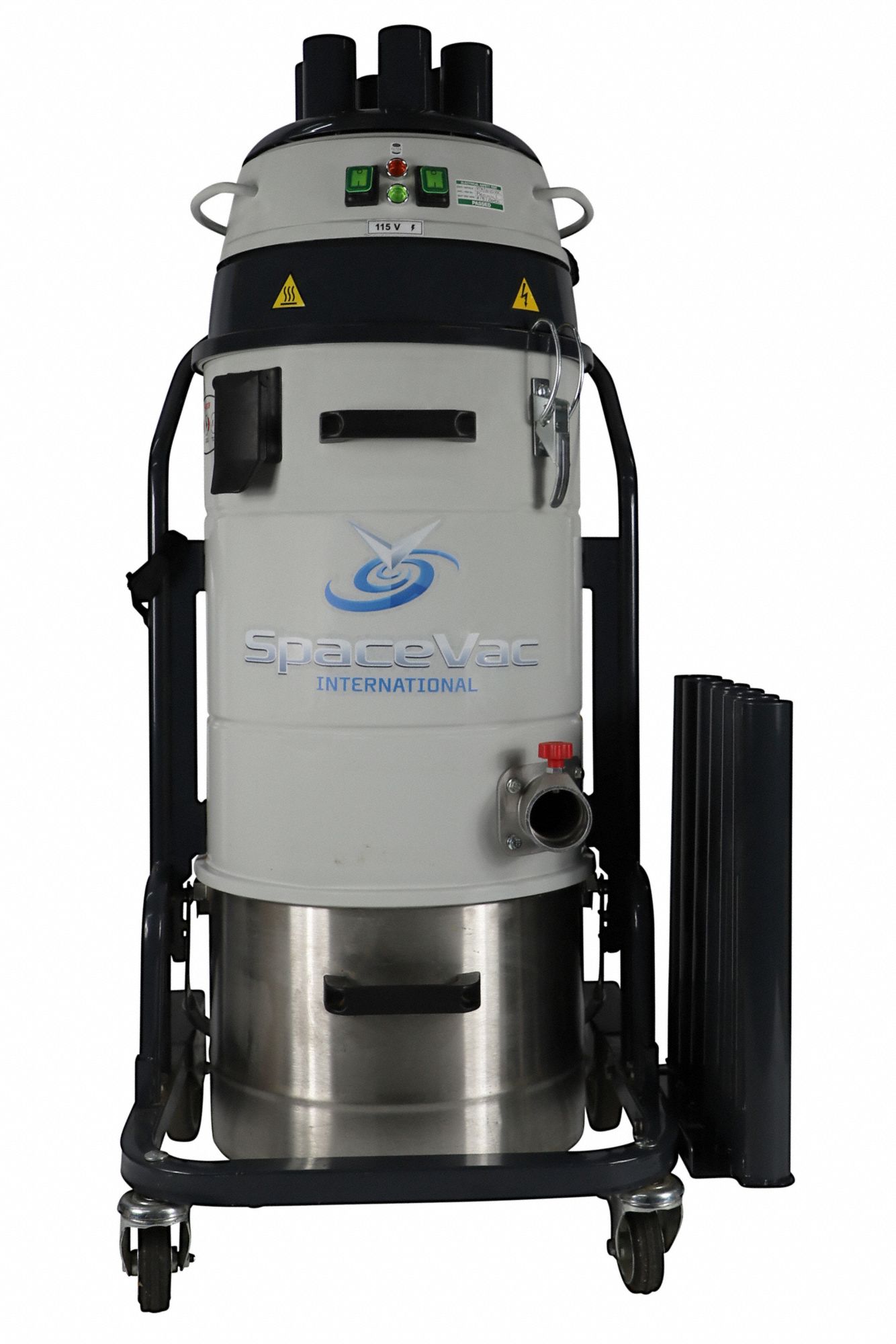 Shop Vacuum: Dry, Not HEPA Rated, 5 1/4 gal Tank Size, Stainless Steel, 1 1/2 in Hose Dia