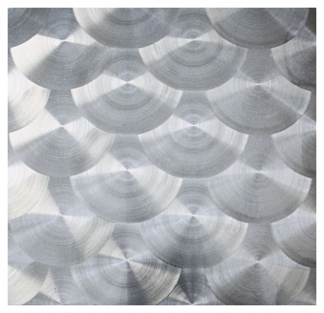 Stainless Steel Sheet, 24 in - L: 304, 24 in x 24 in Nominal Size (WxL), 0.028 in Thick, Engine Turn